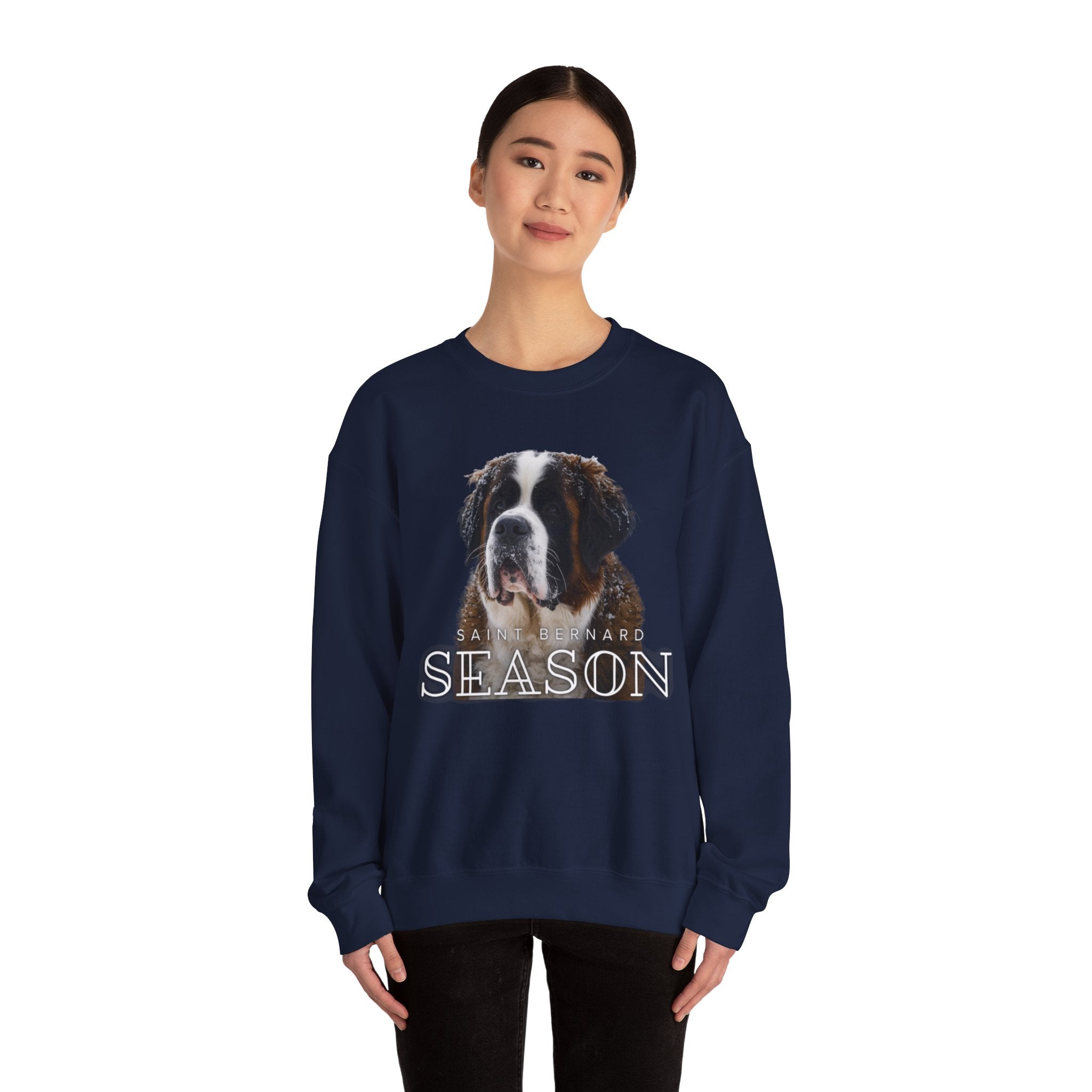 Saint Bernard Season Sweatshirt – Cute Dog Lover Crewneck