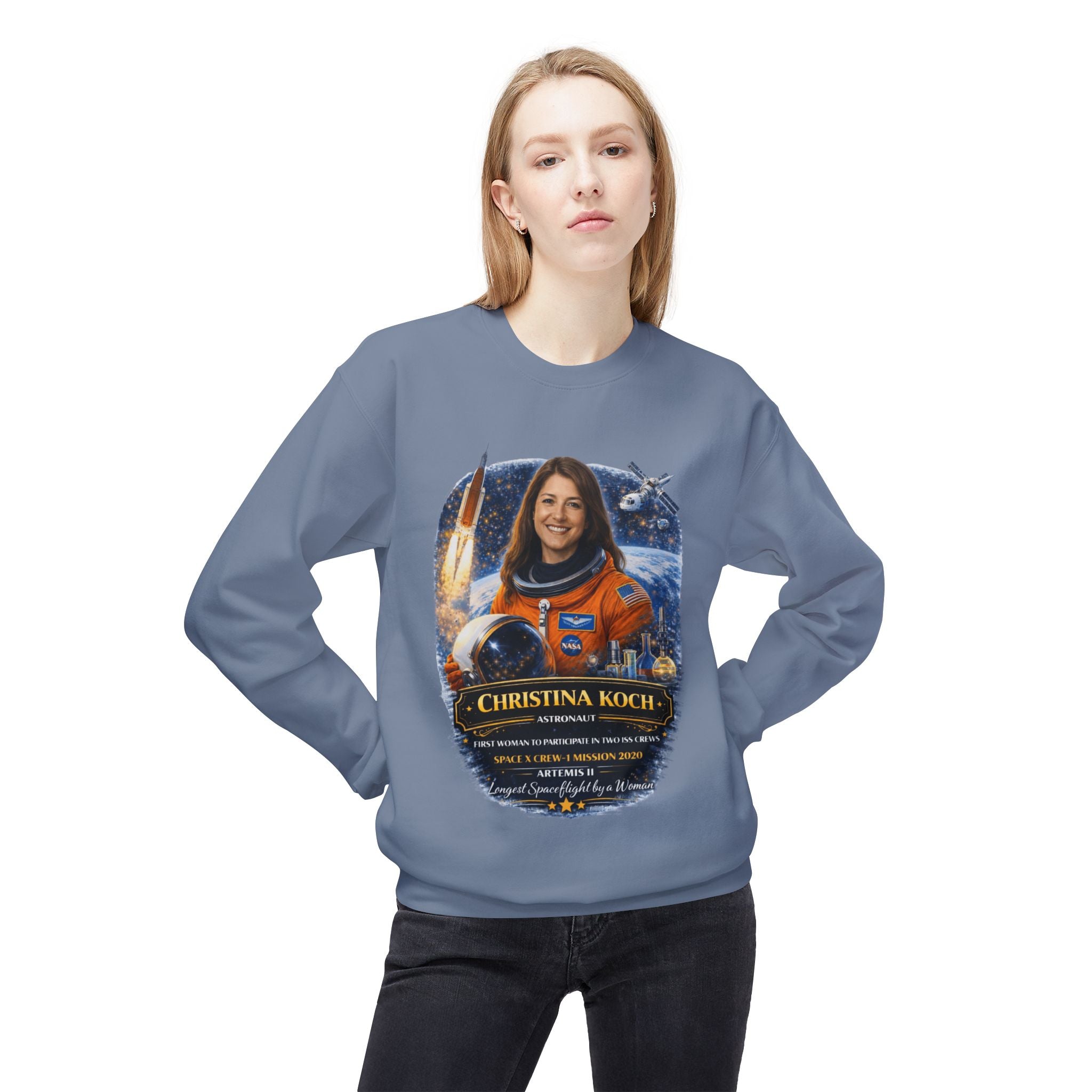 Christina Koch Astronaut Sweatshirt Scientist Tribute Pullover