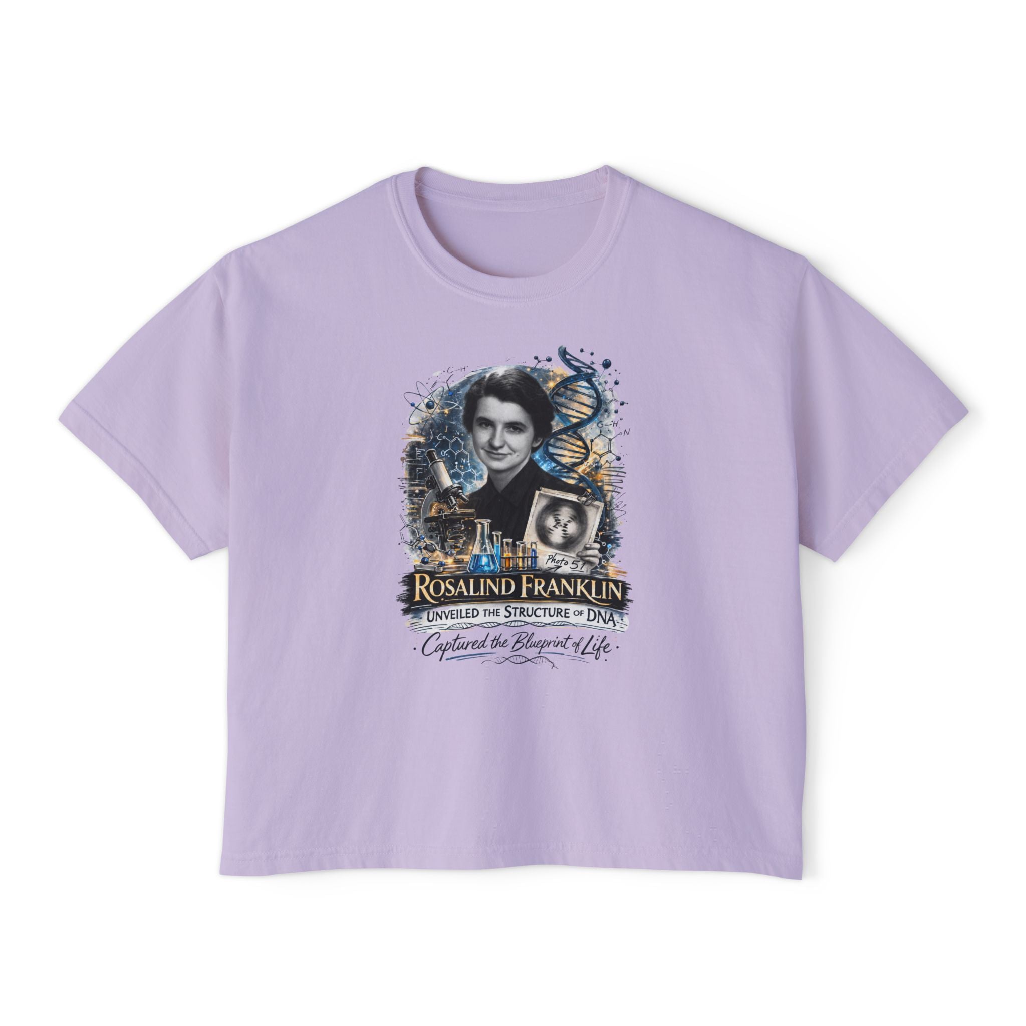Rosalind Franklin Physical Chemist Tribute Boxy Graphic Tee