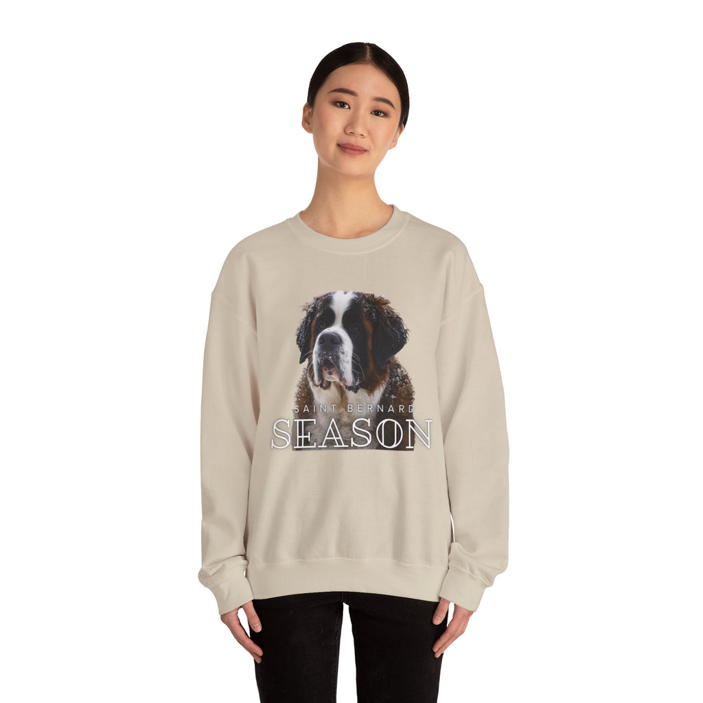 Saint Bernard Season Sweatshirt – Cute Dog Lover Crewneck