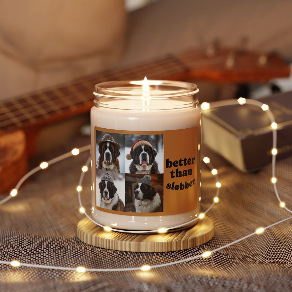 Better Than Slobber St. Bernard Soy Candle — 9oz Scented Jar for Dog Lovers