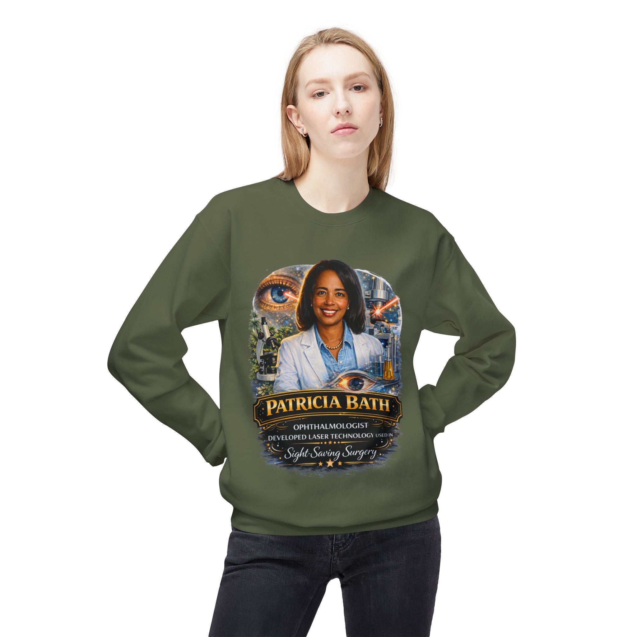 Patricia Bath Ophthalmologist Tribute Crewneck Sweatshirt