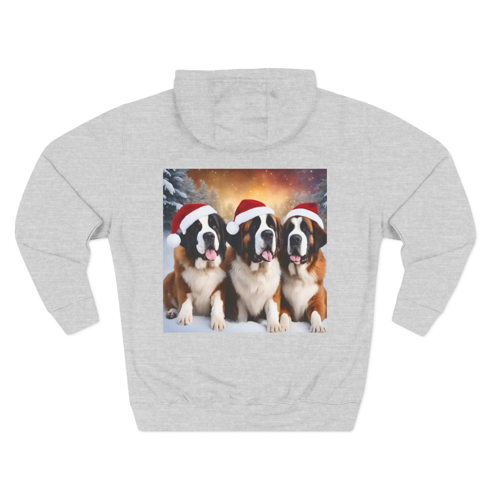 Big Paws, Big Claus St. Bernard Christmas Hoodie