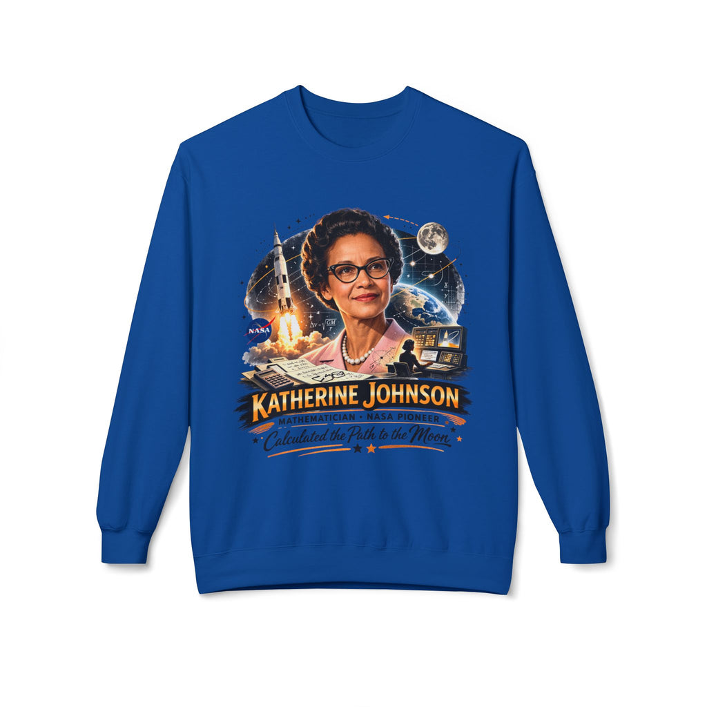 Katherine Johnson Tribute Sweatshirt — NASA Mathematician 'Calculated the Path to the Moon' Crewneck