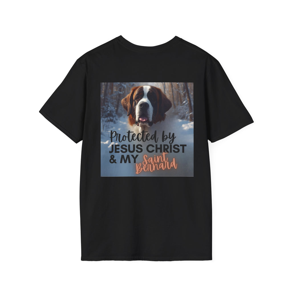 Protected by Jesus Christ & My Saint Bernard T-Shirt