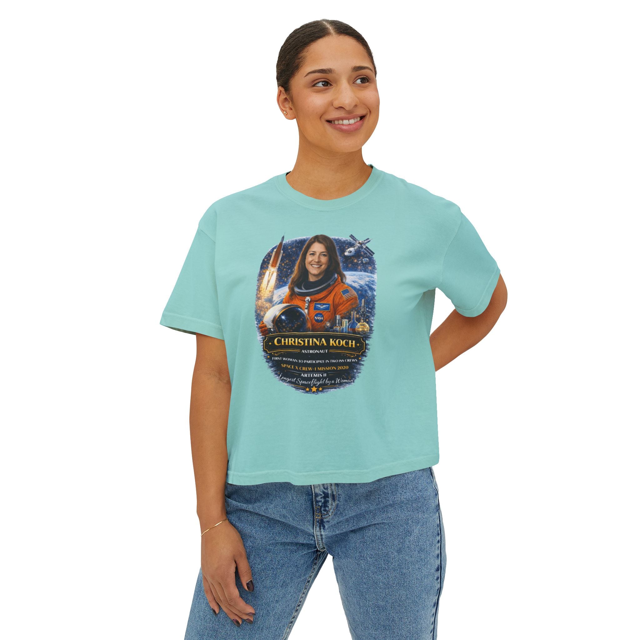 Christina Koch Tribute Women's Boxy Graphic Tee