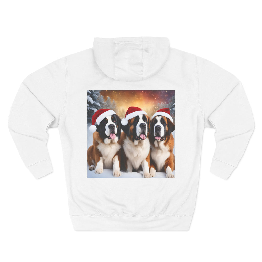 Big Paws, Big Claus St. Bernard Christmas Hoodie