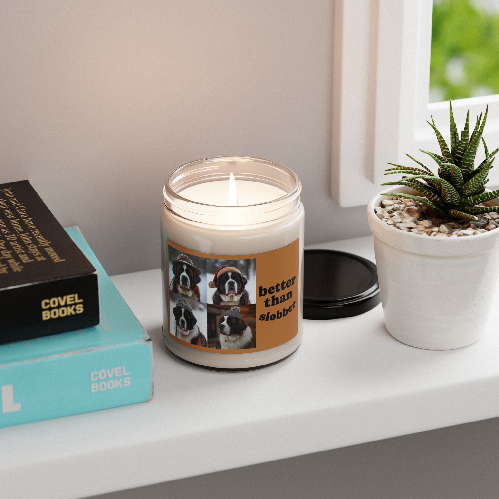 Better Than Slobber St. Bernard Soy Candle — 9oz Scented Jar for Dog Lovers