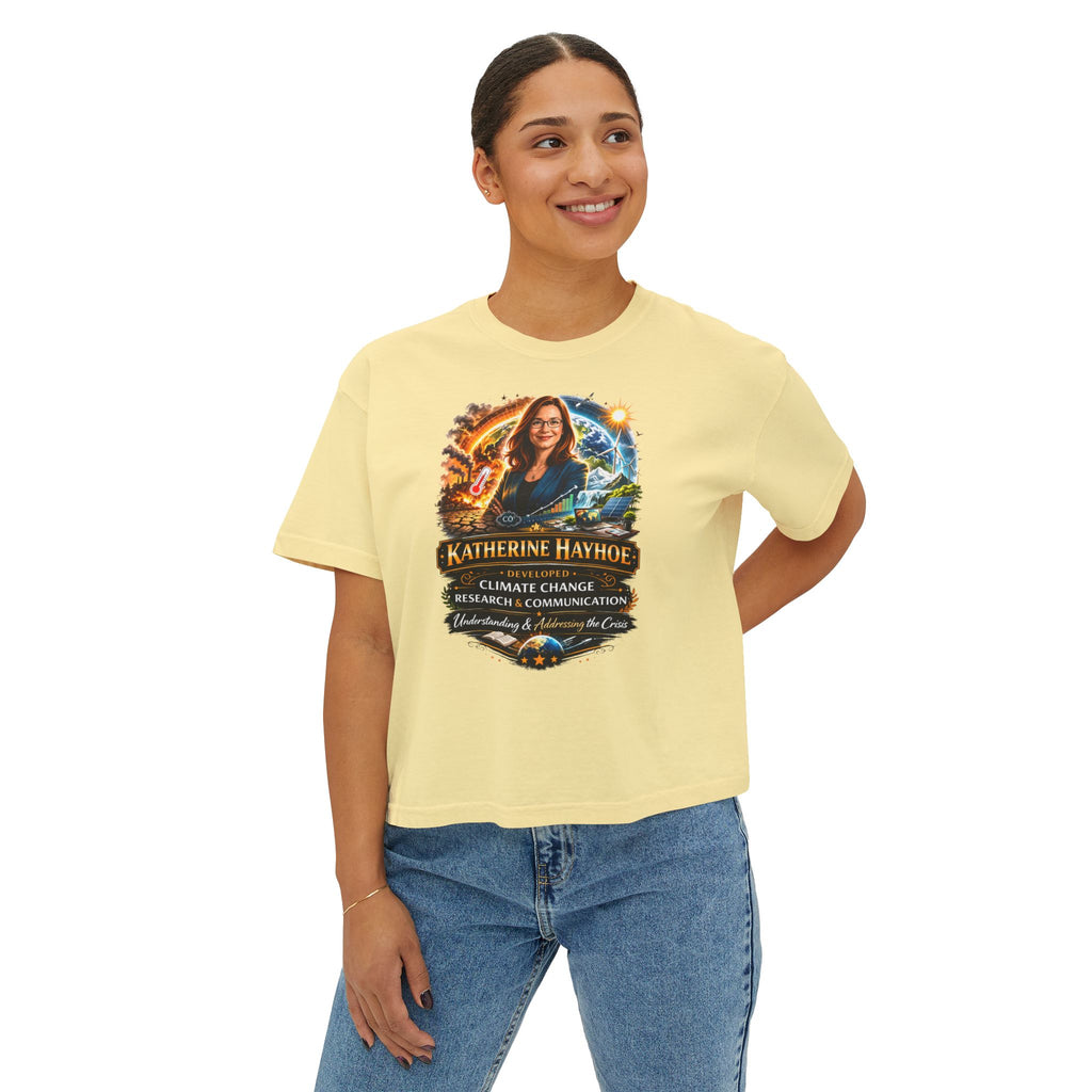 Katherine Hayhoe Climate Change Research - Boxy Graphic Shirt