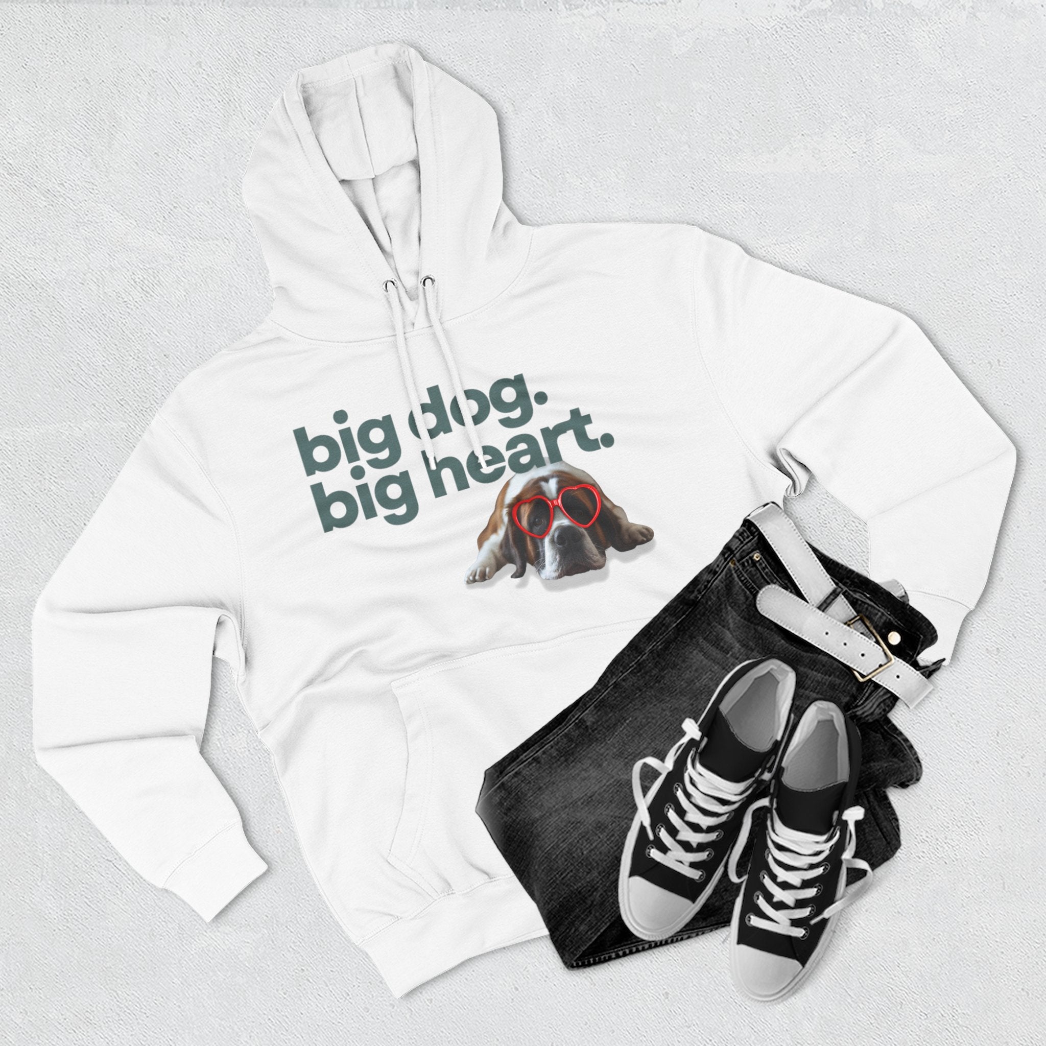 Big Dog, Big Heart-St. Bernard Valentine's Hoodie