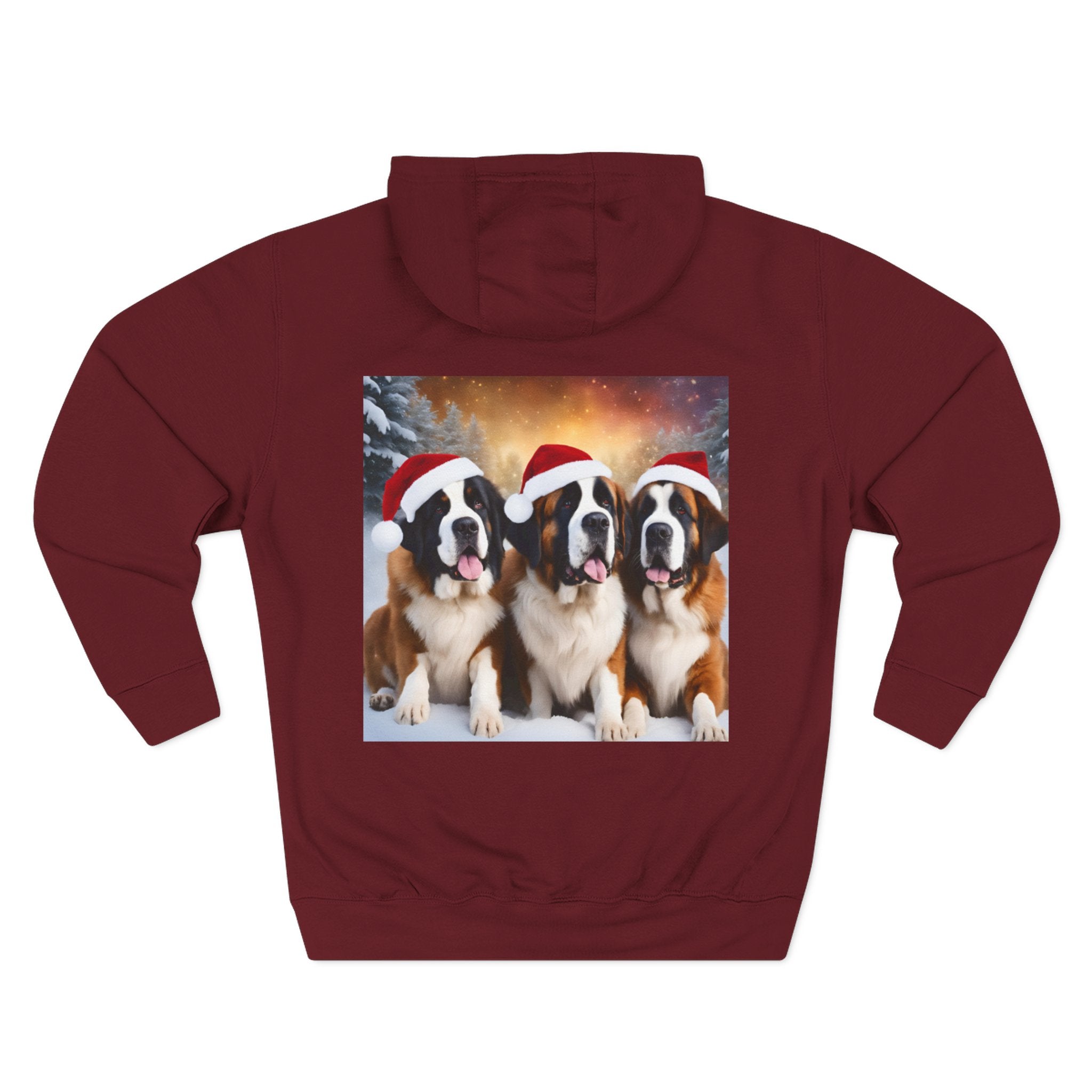 Big Paws, Big Claus St. Bernard Christmas Hoodie