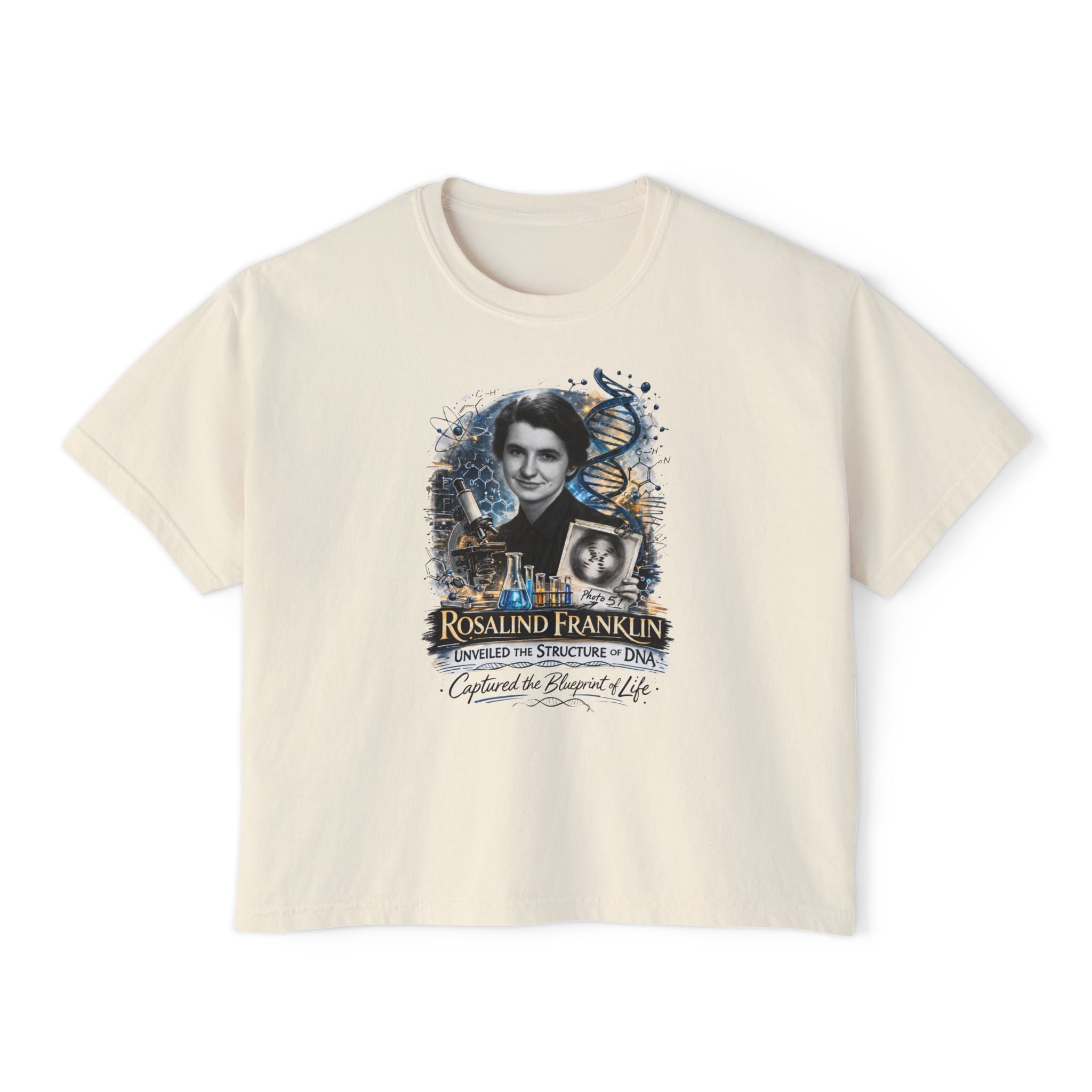 Rosalind Franklin Physical Chemist Tribute Boxy Graphic Tee