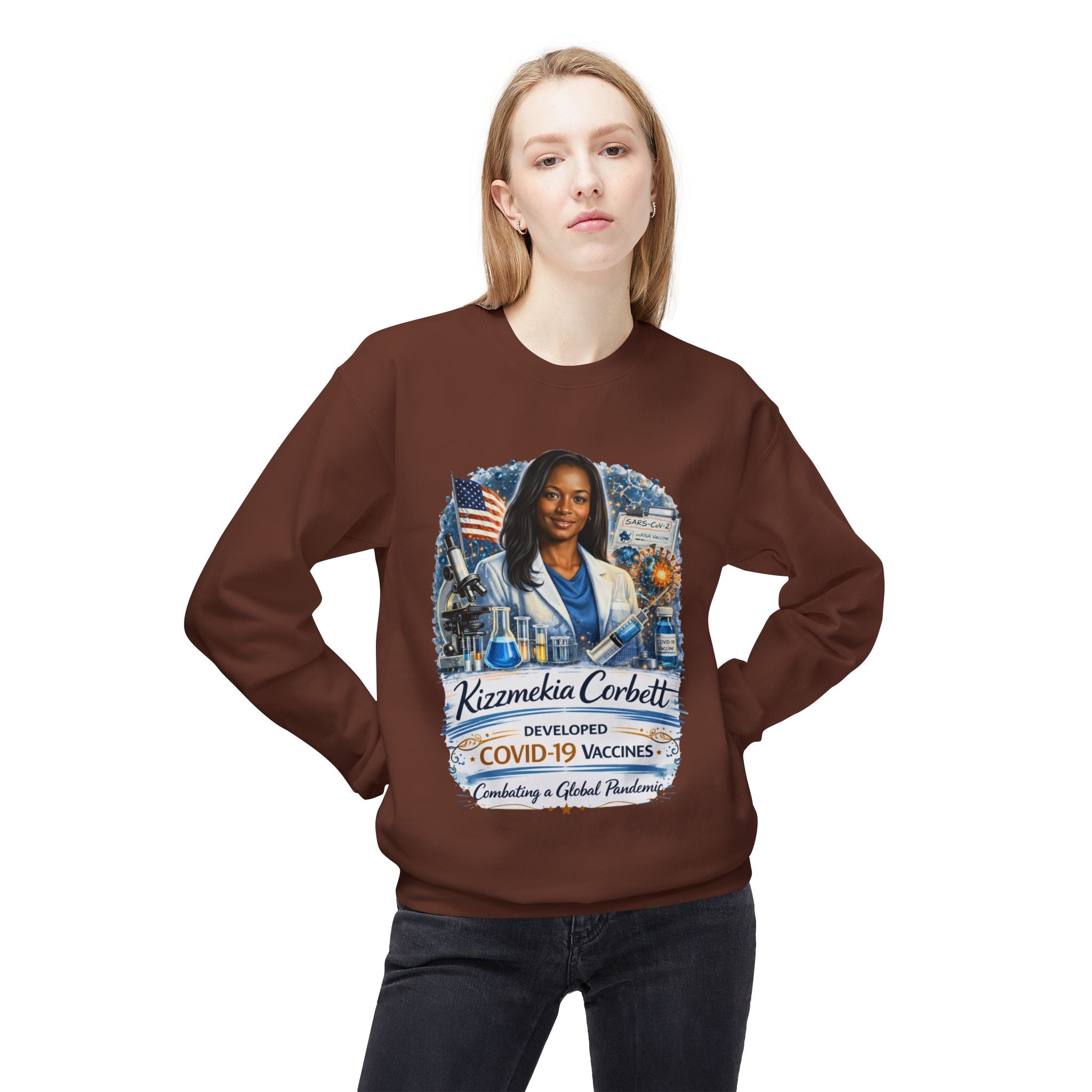 Kizzmekia Corbett Immunologist Tribute Crewneck Sweatshirt