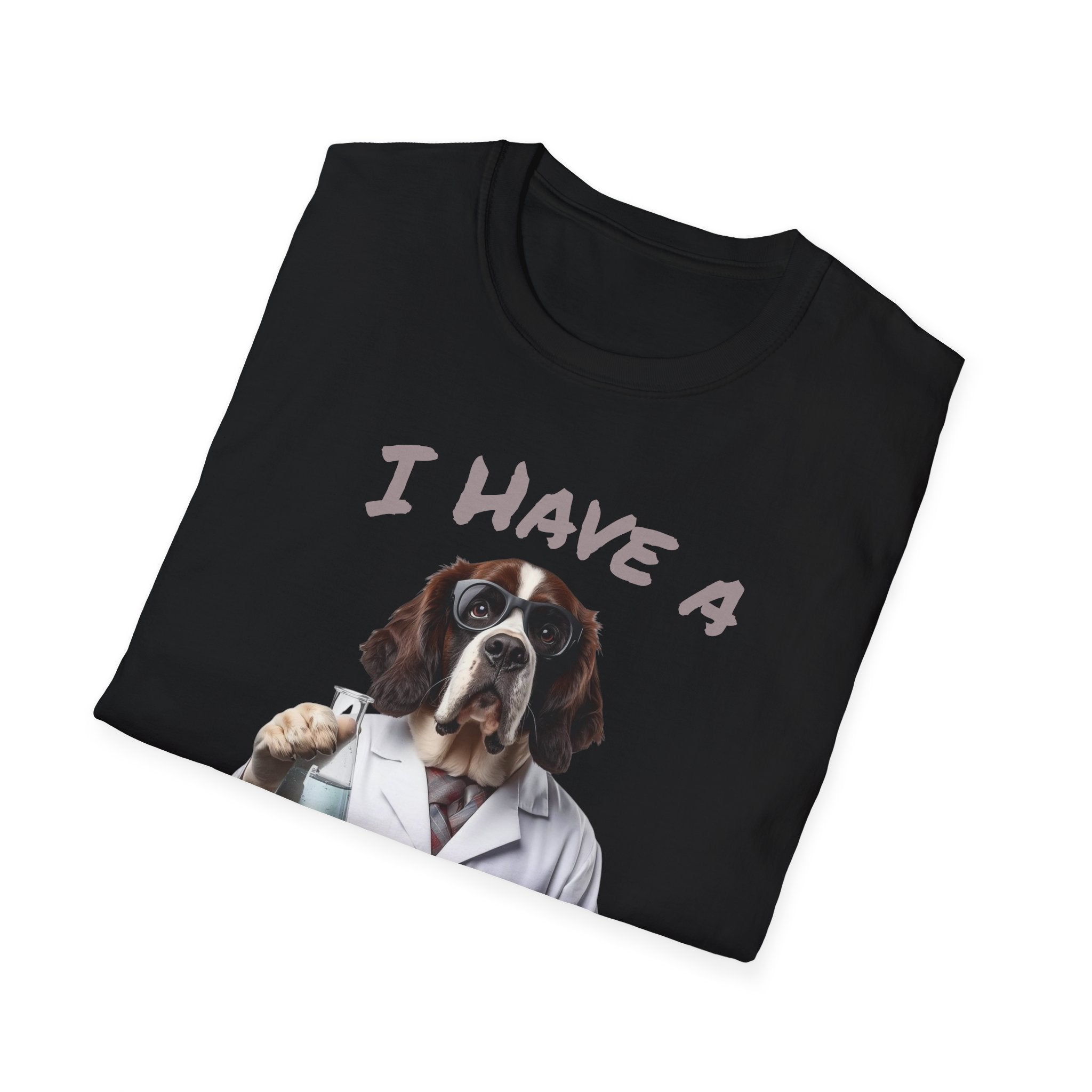 Dog Scientist "I Have a Hypawthesis" T-Shirt-St. Bernard