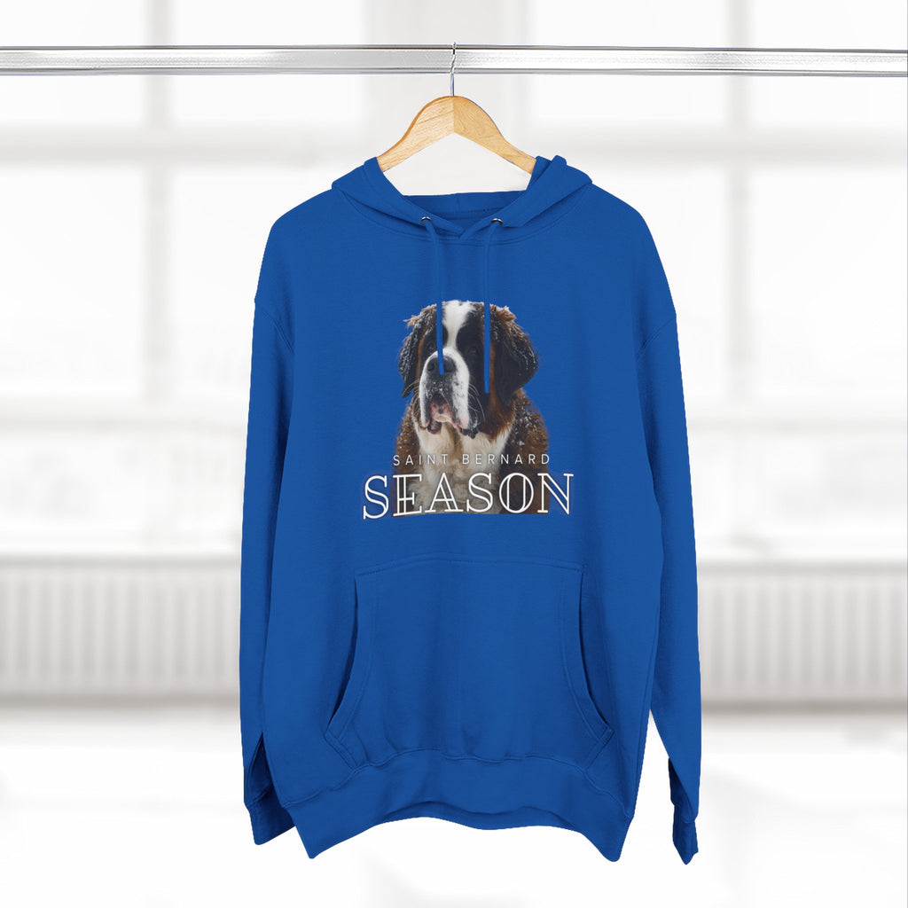 St. Bernard 'Season' Hoodie — Cozy Dog Portrait Fleece Hoodie
