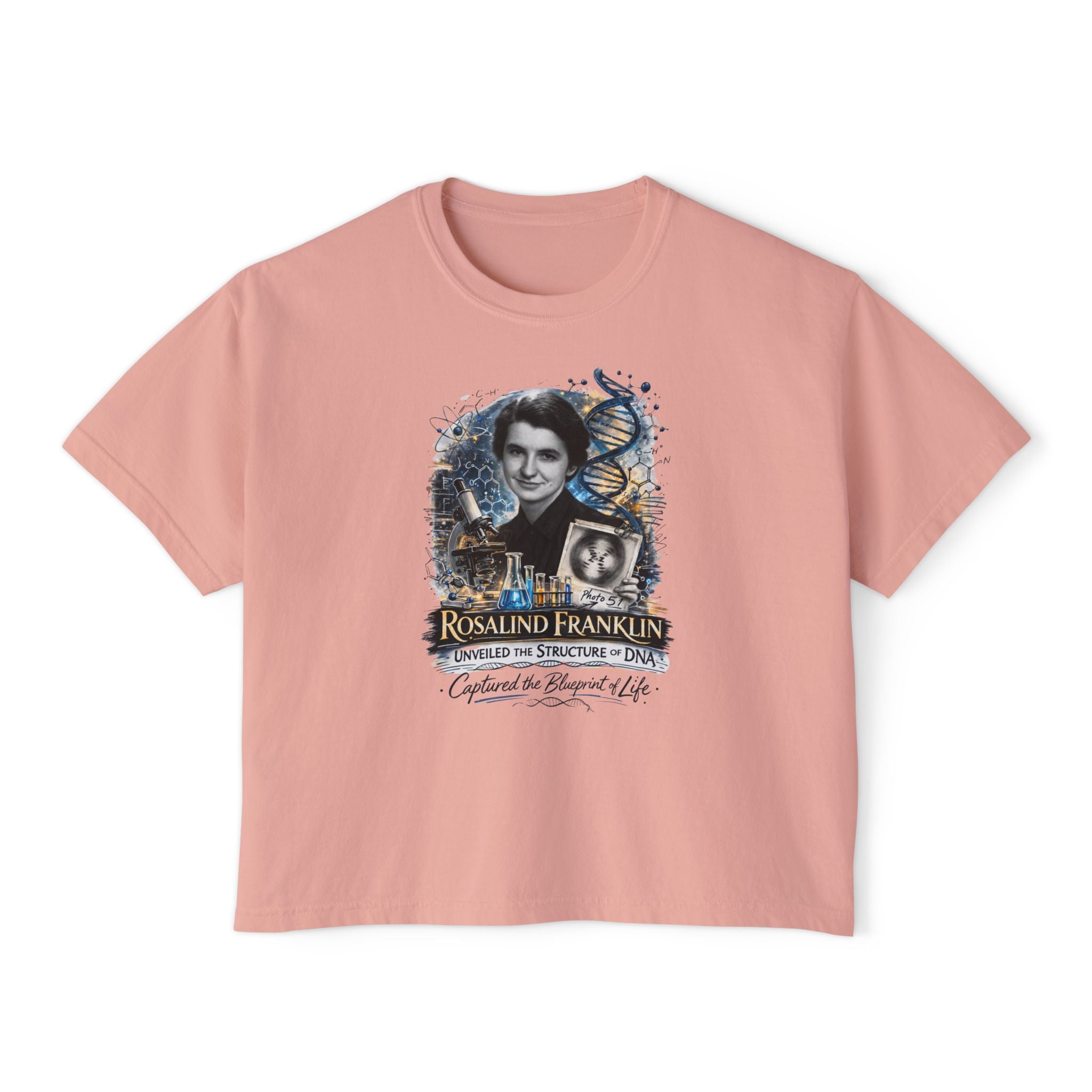 Rosalind Franklin Physical Chemist Tribute Boxy Graphic Tee