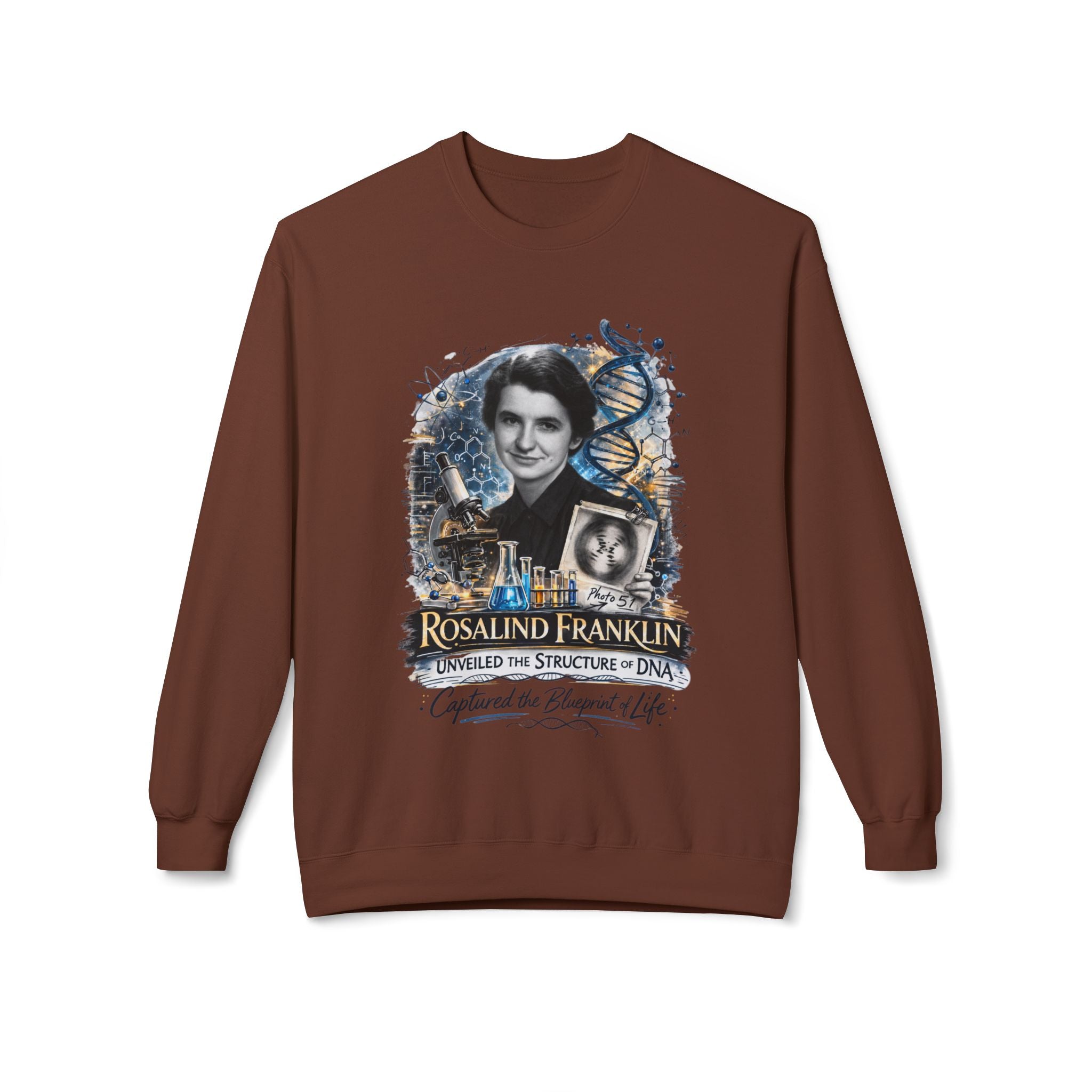 Rosalind Franklin Chemist Crewneck Sweatshirt Scientist Tribute Pullover