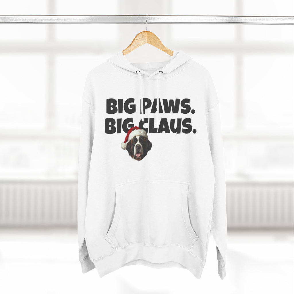 Big Paws, Big Claus St. Bernard Christmas Hoodie