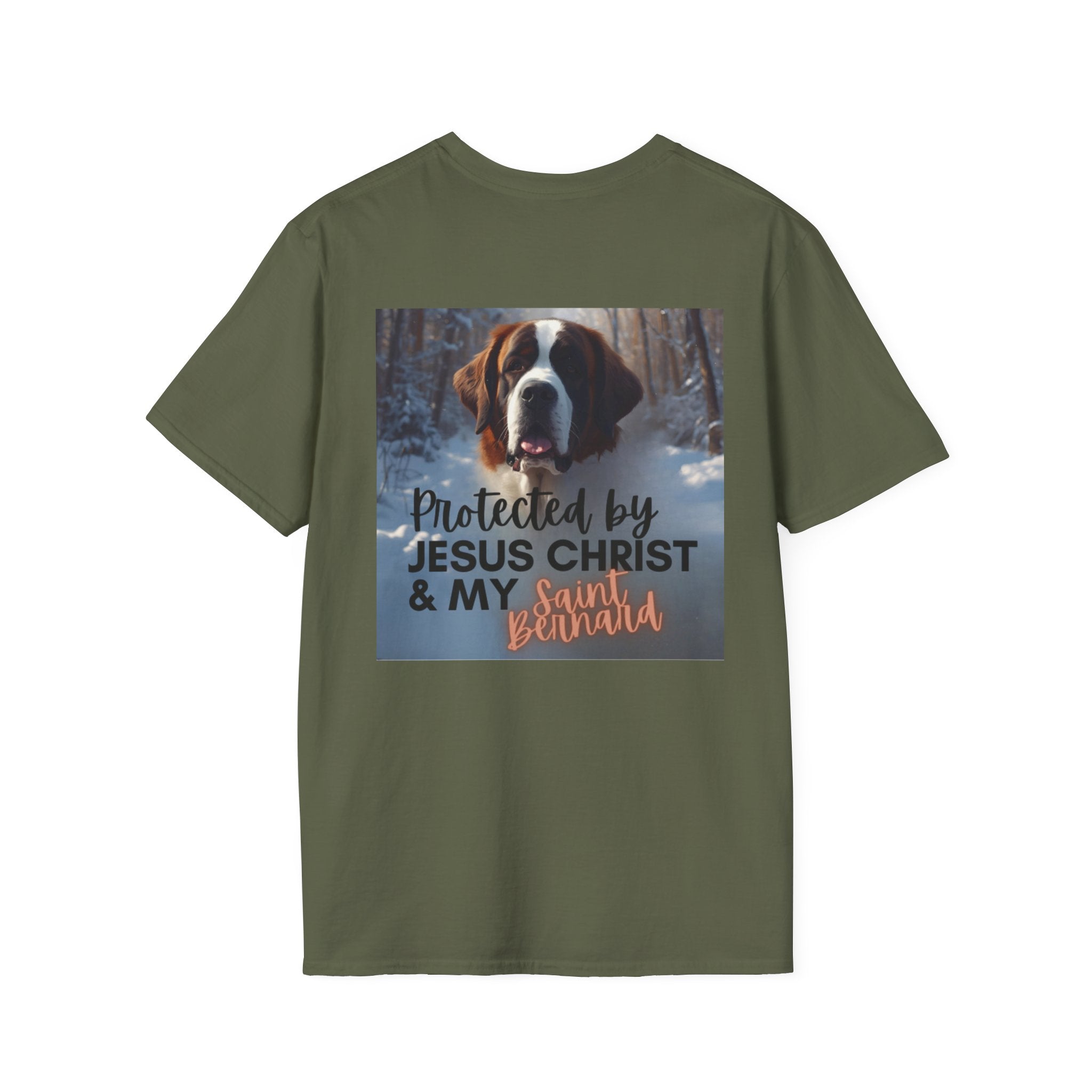 Protected by Jesus Christ & My Saint Bernard T-Shirt