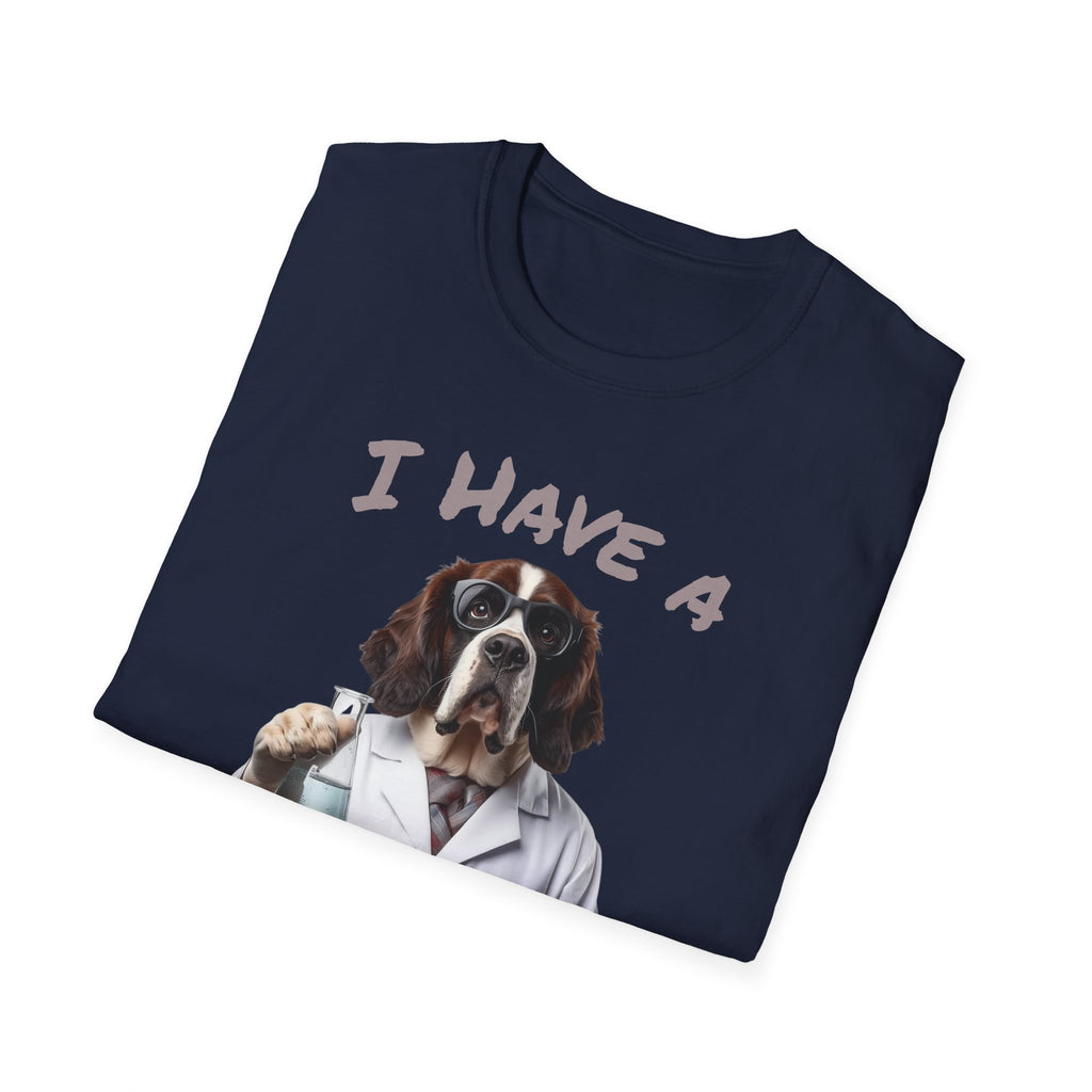 Dog Scientist "I Have a Hypawthesis" T-Shirt-St. Bernard