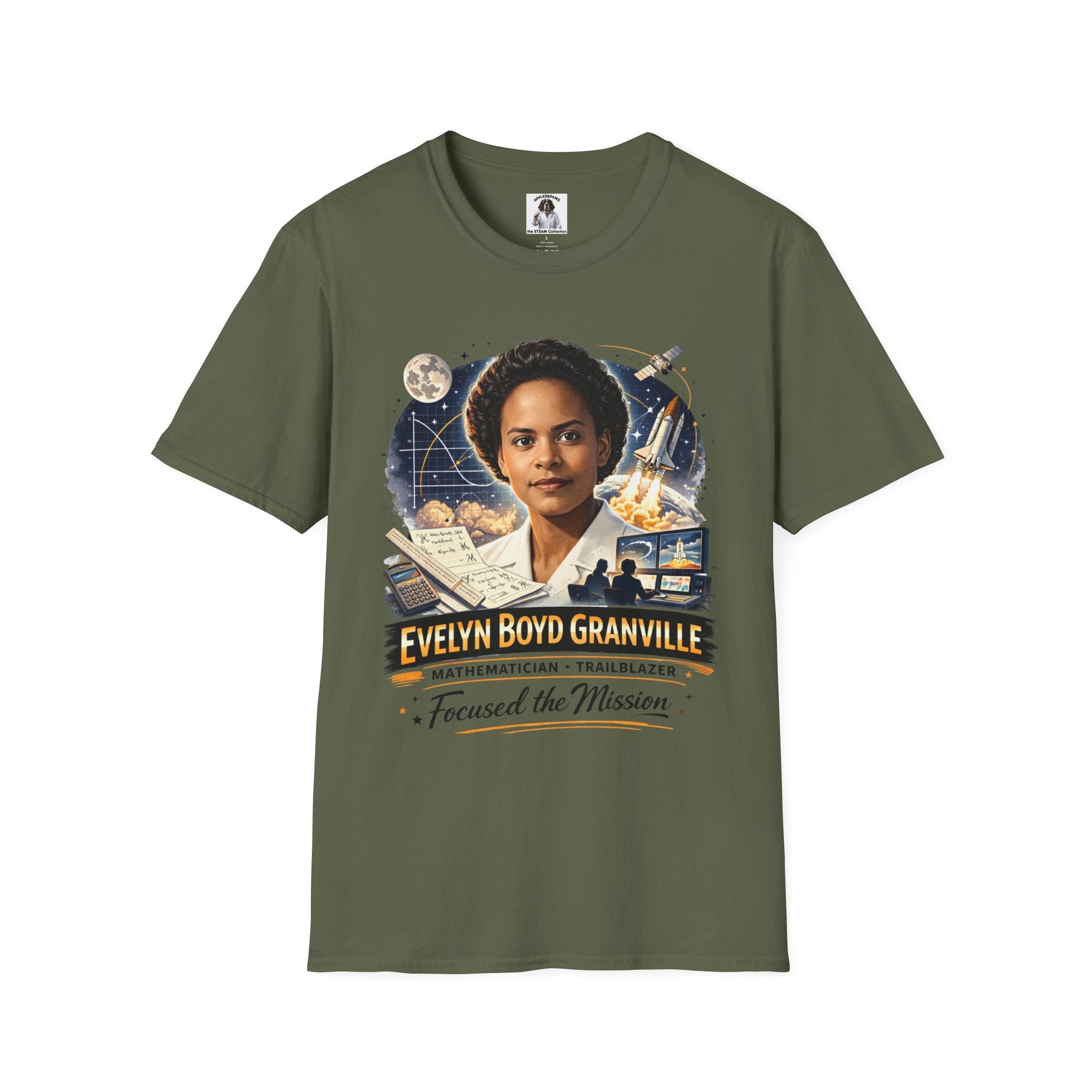 Evelyn Boyd Granville Tribute T-Shirt — Mathematician & Trailblazer “Focused the Mission”