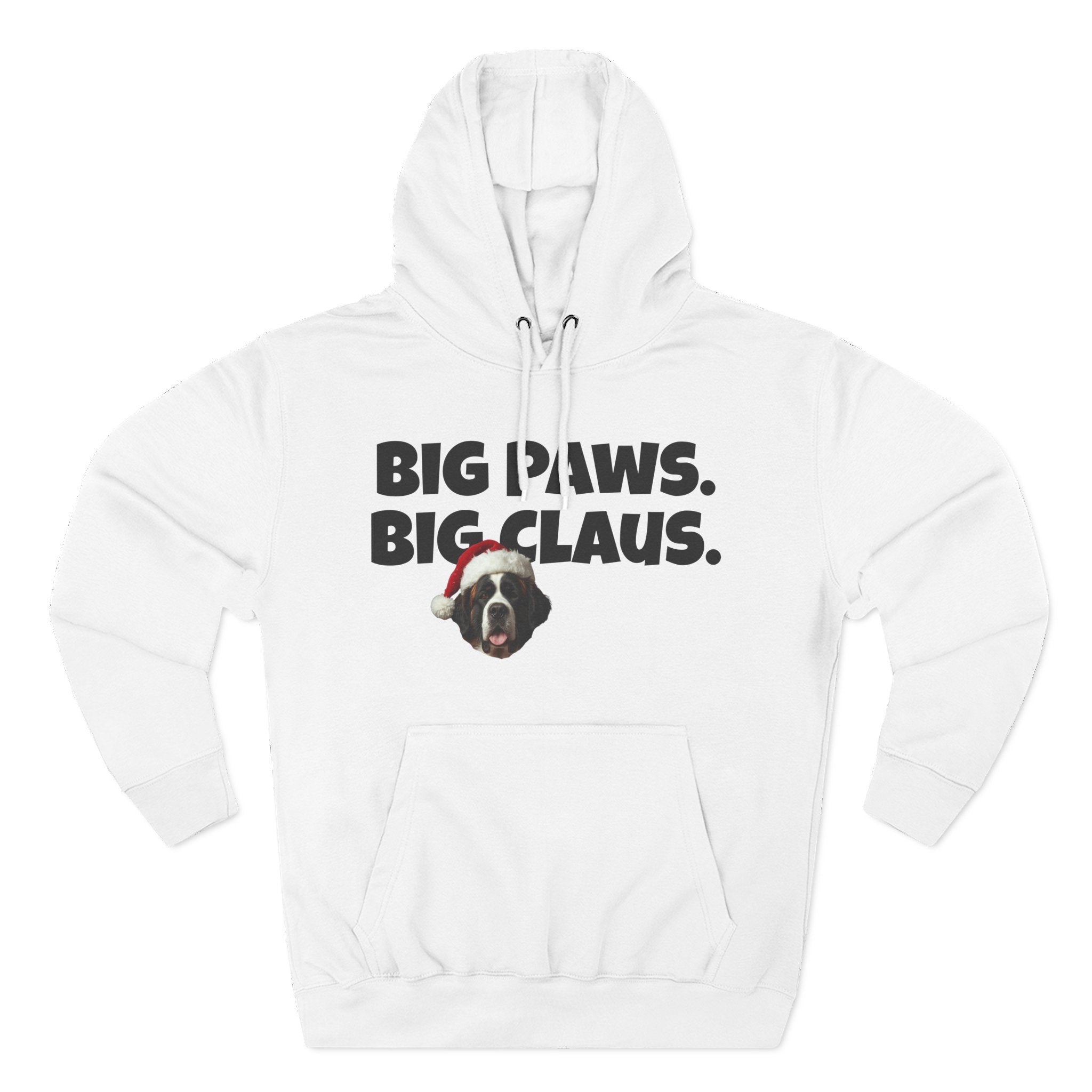 Big Paws, Big Claus St. Bernard Christmas Hoodie