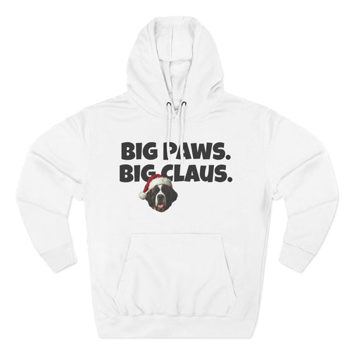 Big Paws, Big Claus St. Bernard Christmas Hoodie
