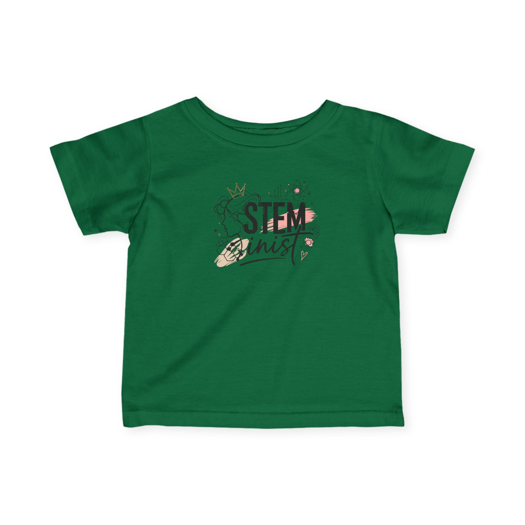 Infant Tee - 'STEMinist' Cute Science Baby Shirt, STEM Advocate Newborn Gift