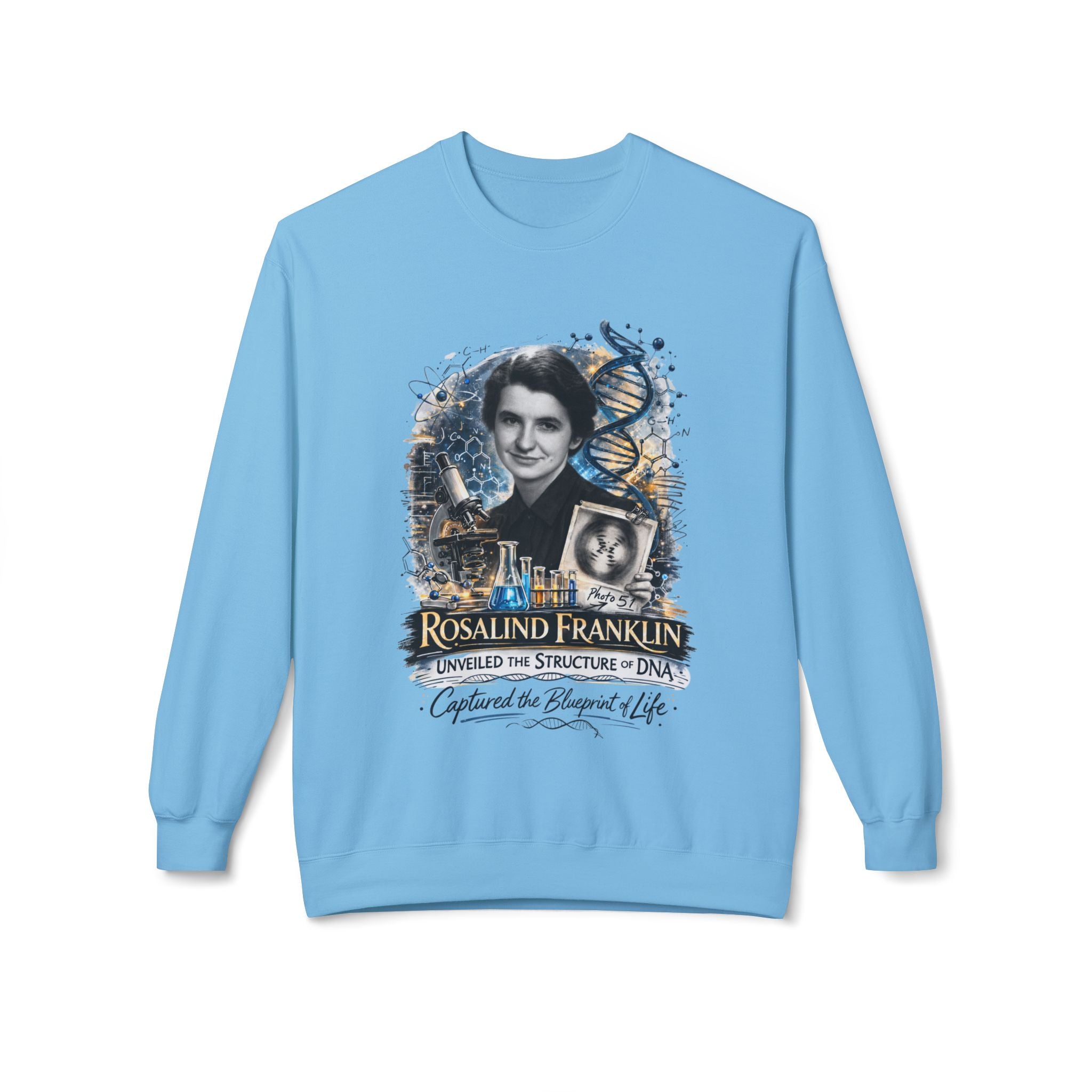 Rosalind Franklin Chemist Crewneck Sweatshirt Scientist Tribute Pullover