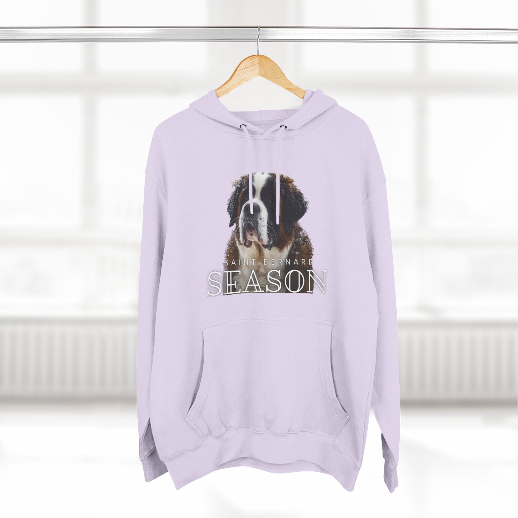 St. Bernard 'Season' Hoodie — Cozy Dog Portrait Fleece Hoodie