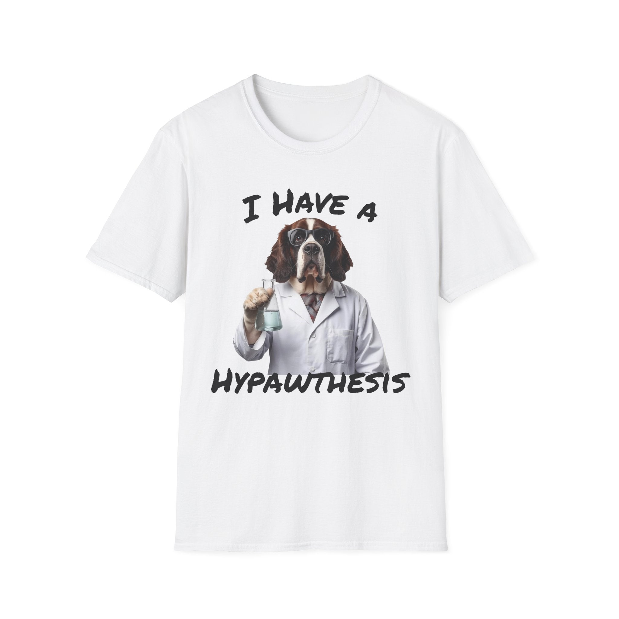 Dog Scientist "I Have a Hypawthesis" T-Shirt-St. Bernard