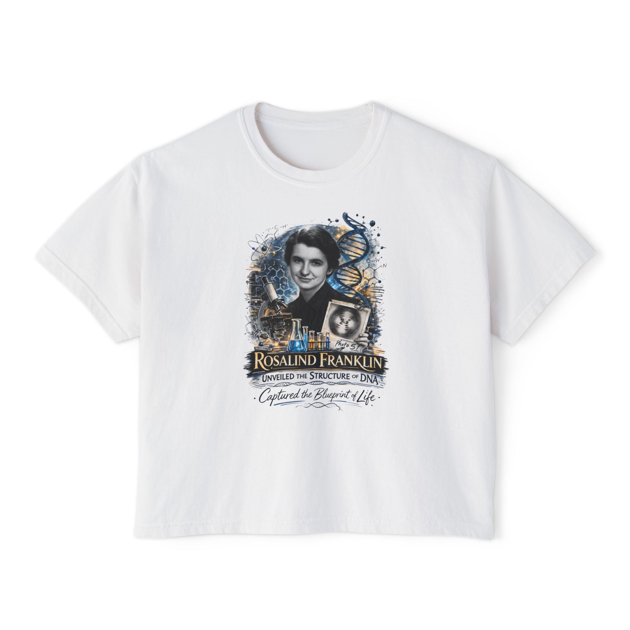 Rosalind Franklin Physical Chemist Tribute Boxy Graphic Tee