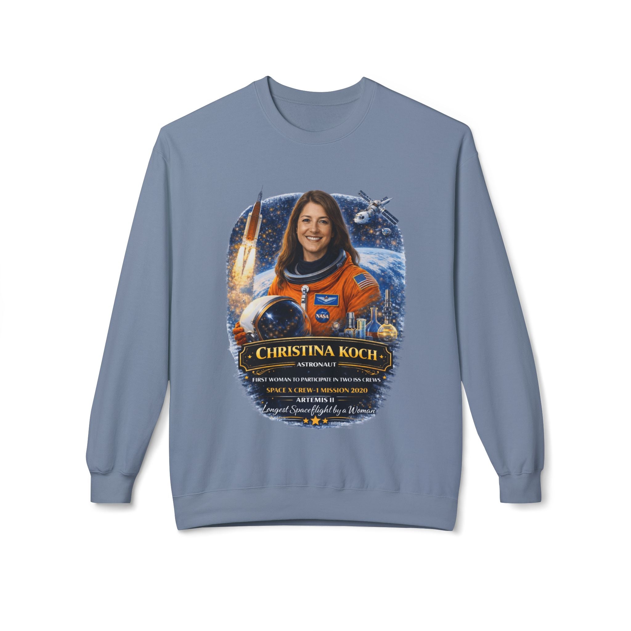 Christina Koch Astronaut Sweatshirt Scientist Tribute Pullover