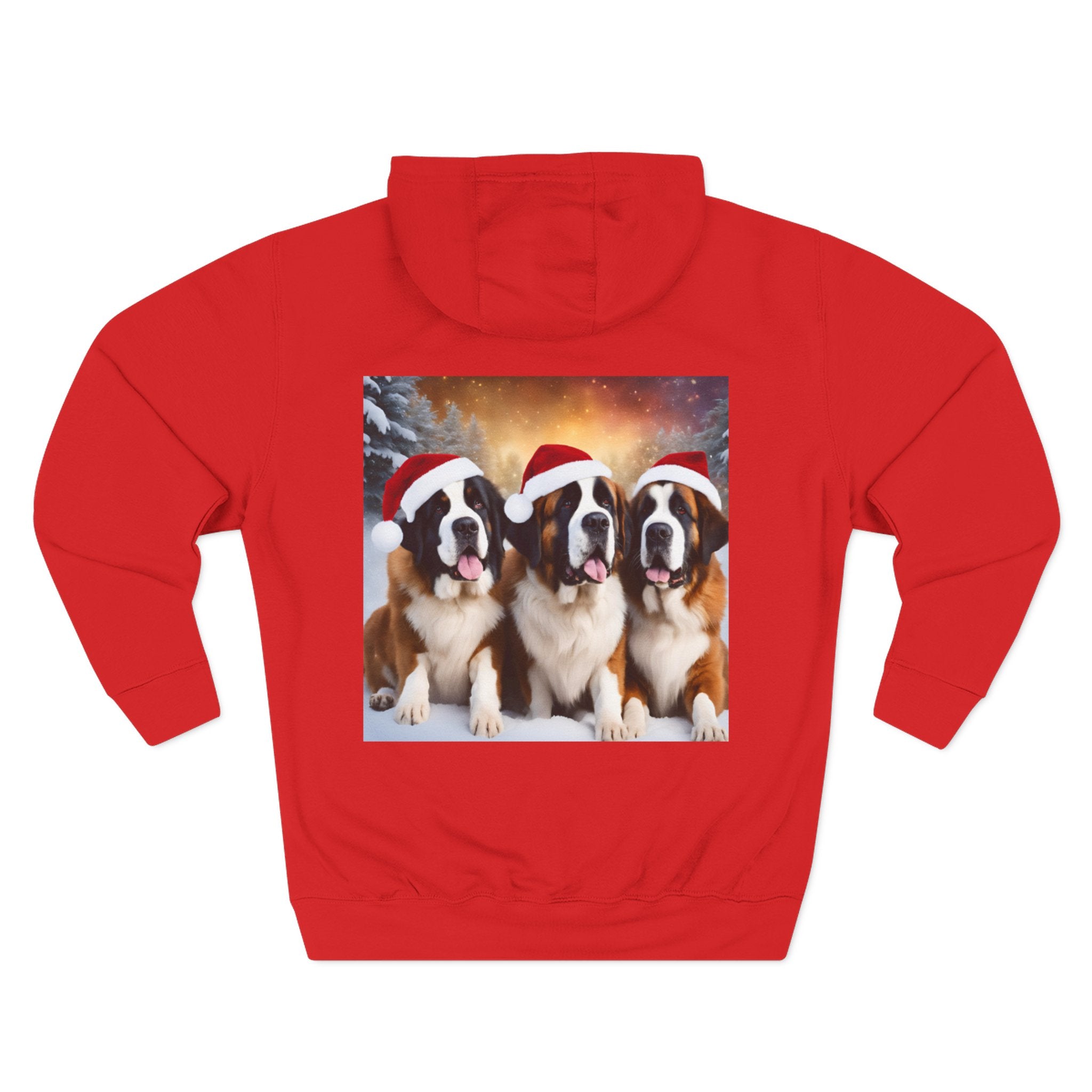Big Paws, Big Claus St. Bernard Christmas Hoodie
