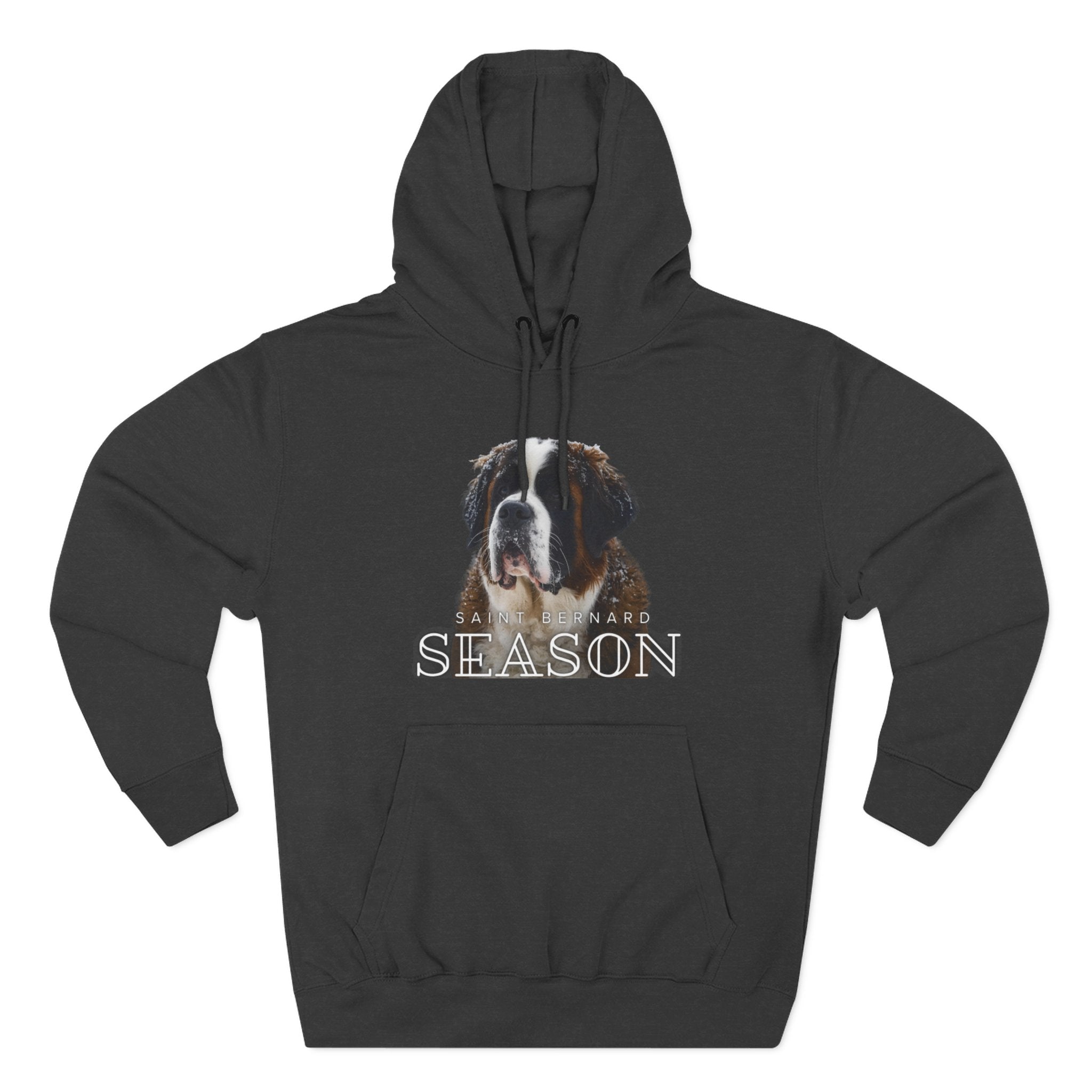 St. Bernard 'Season' Hoodie — Cozy Dog Portrait Fleece Hoodie