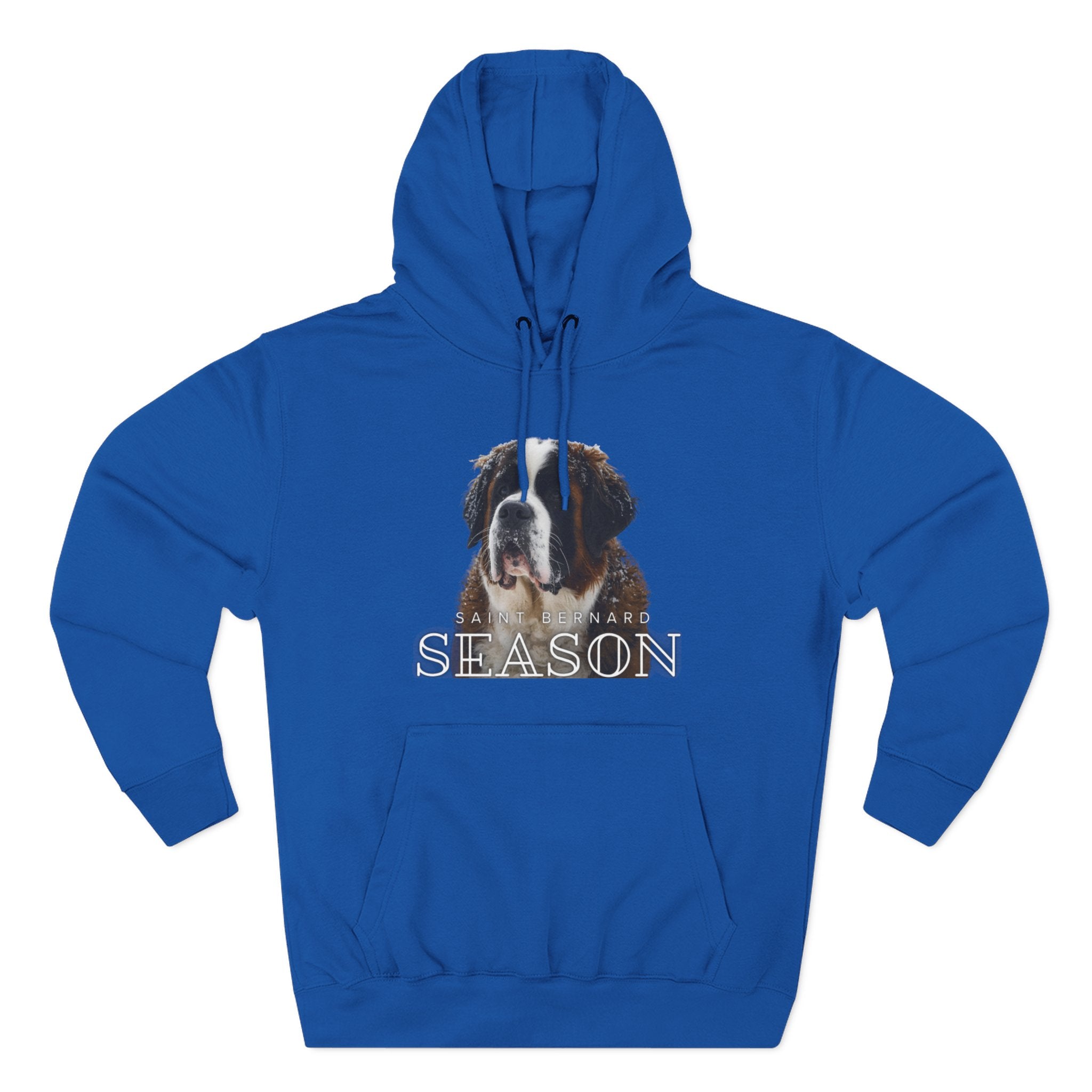 St. Bernard 'Season' Hoodie — Cozy Dog Portrait Fleece Hoodie