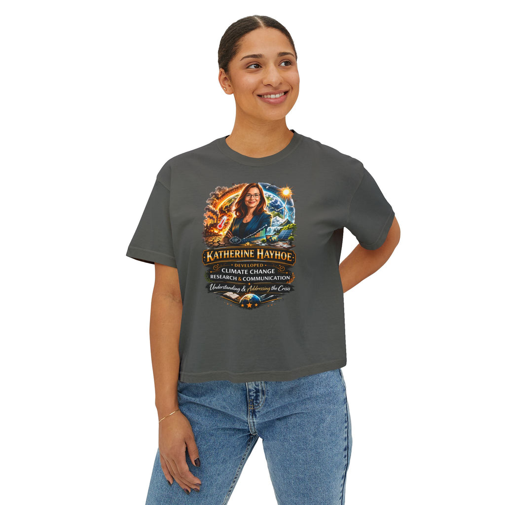 Katherine Hayhoe Climate Change Research - Boxy Graphic Shirt