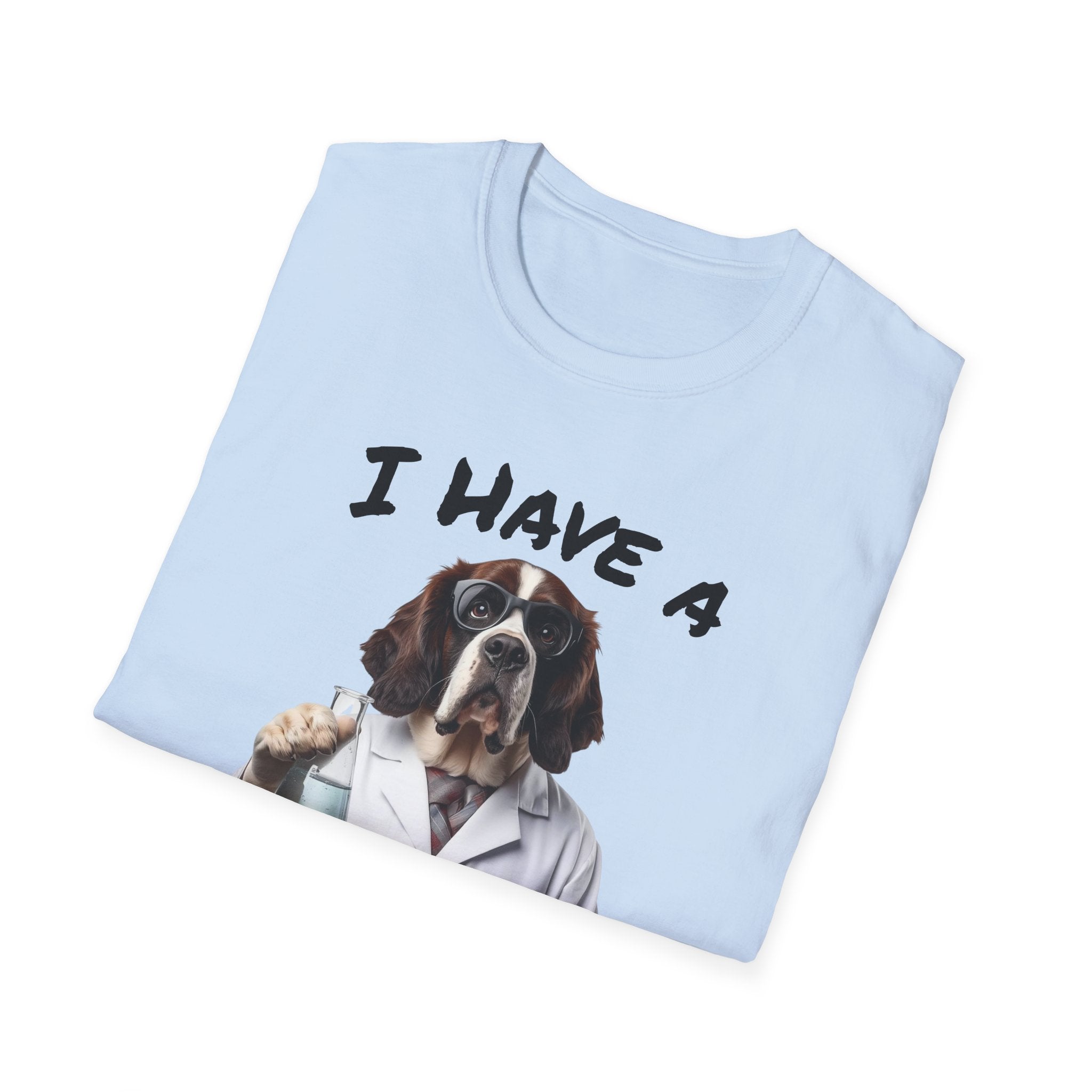 Dog Scientist "I Have a Hypawthesis" T-Shirt-St. Bernard