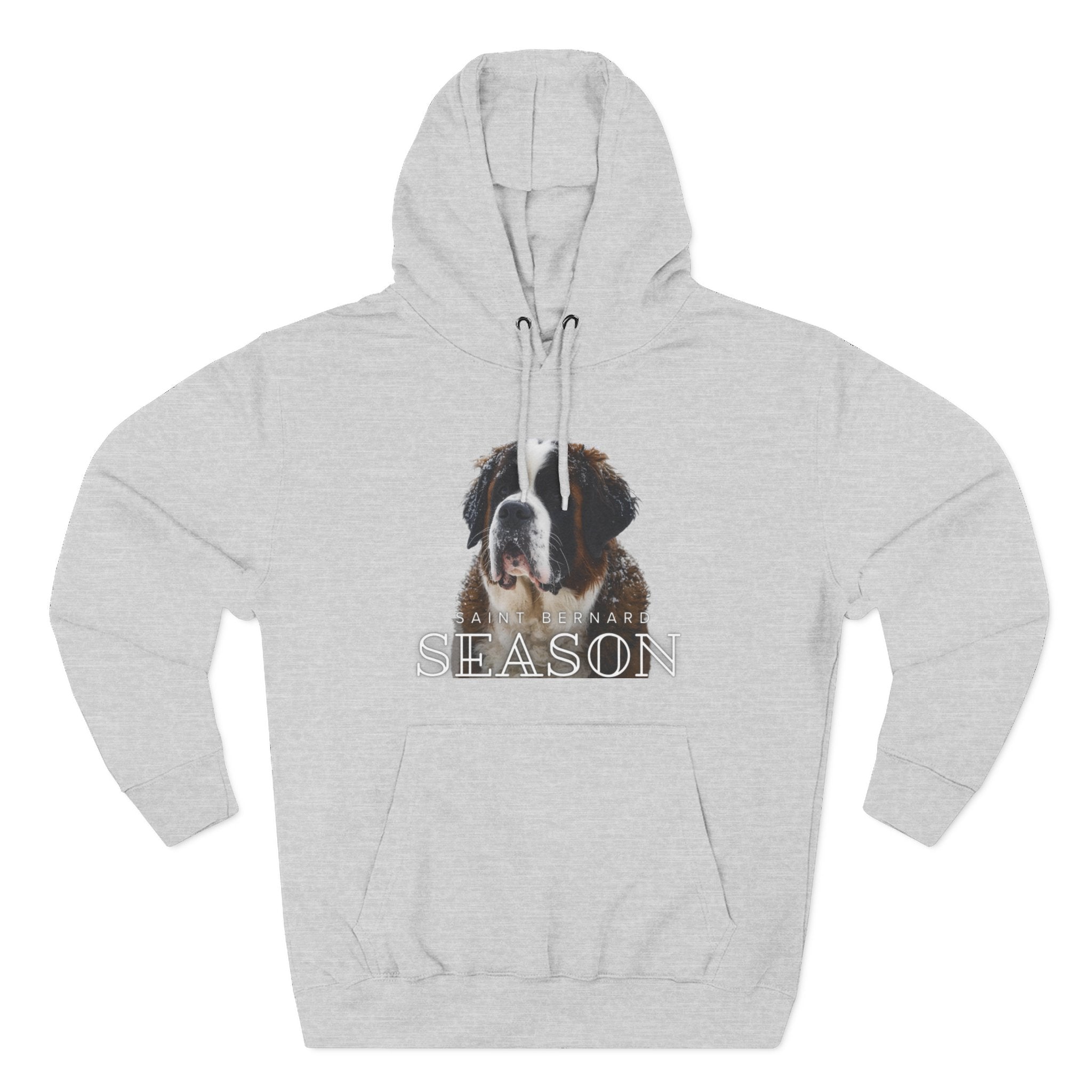 St. Bernard 'Season' Hoodie — Cozy Dog Portrait Fleece Hoodie