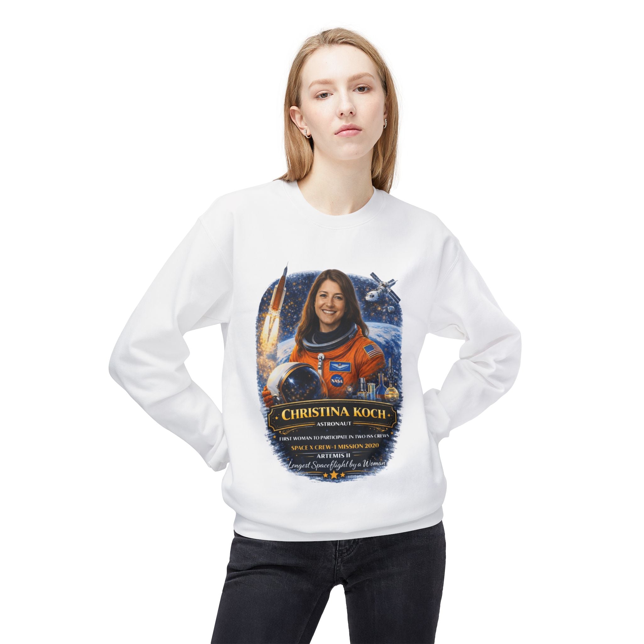 Christina Koch Astronaut Sweatshirt Scientist Tribute Pullover