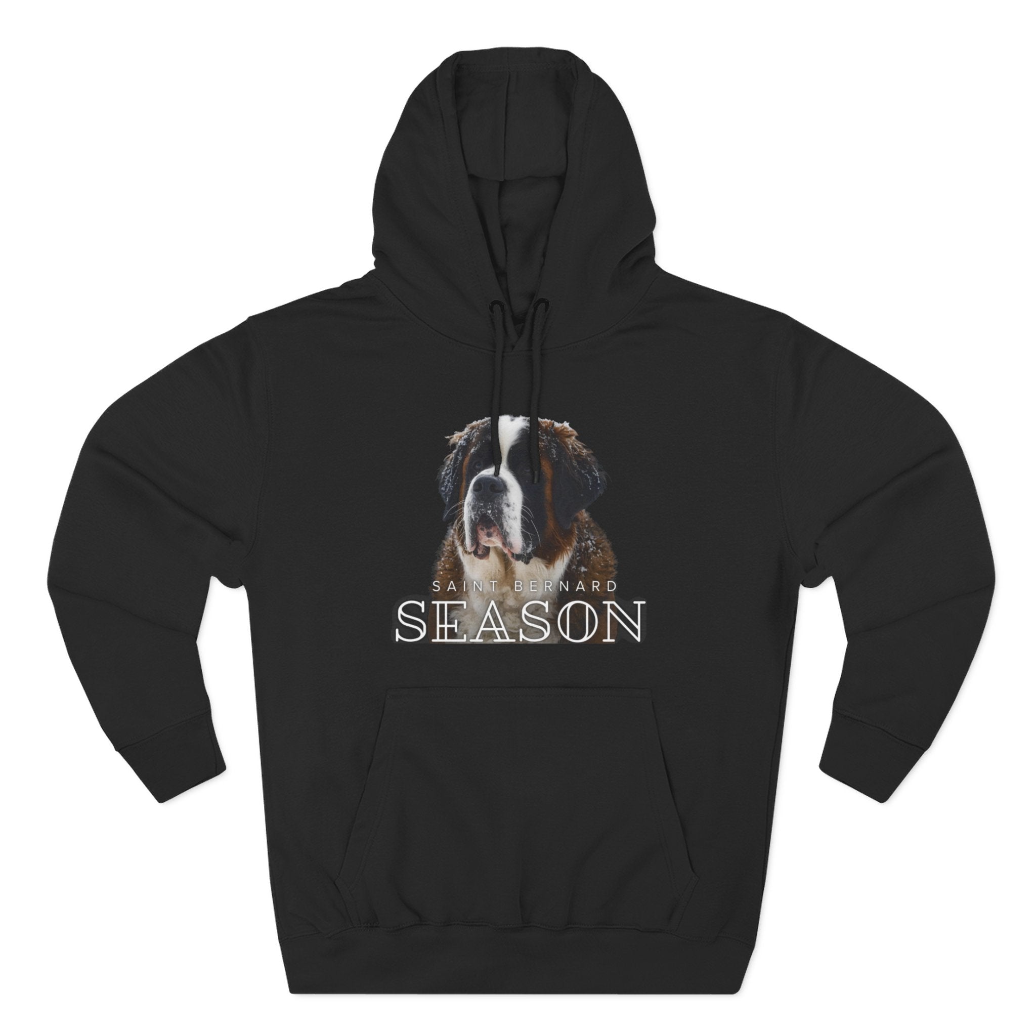 St. Bernard 'Season' Hoodie — Cozy Dog Portrait Fleece Hoodie