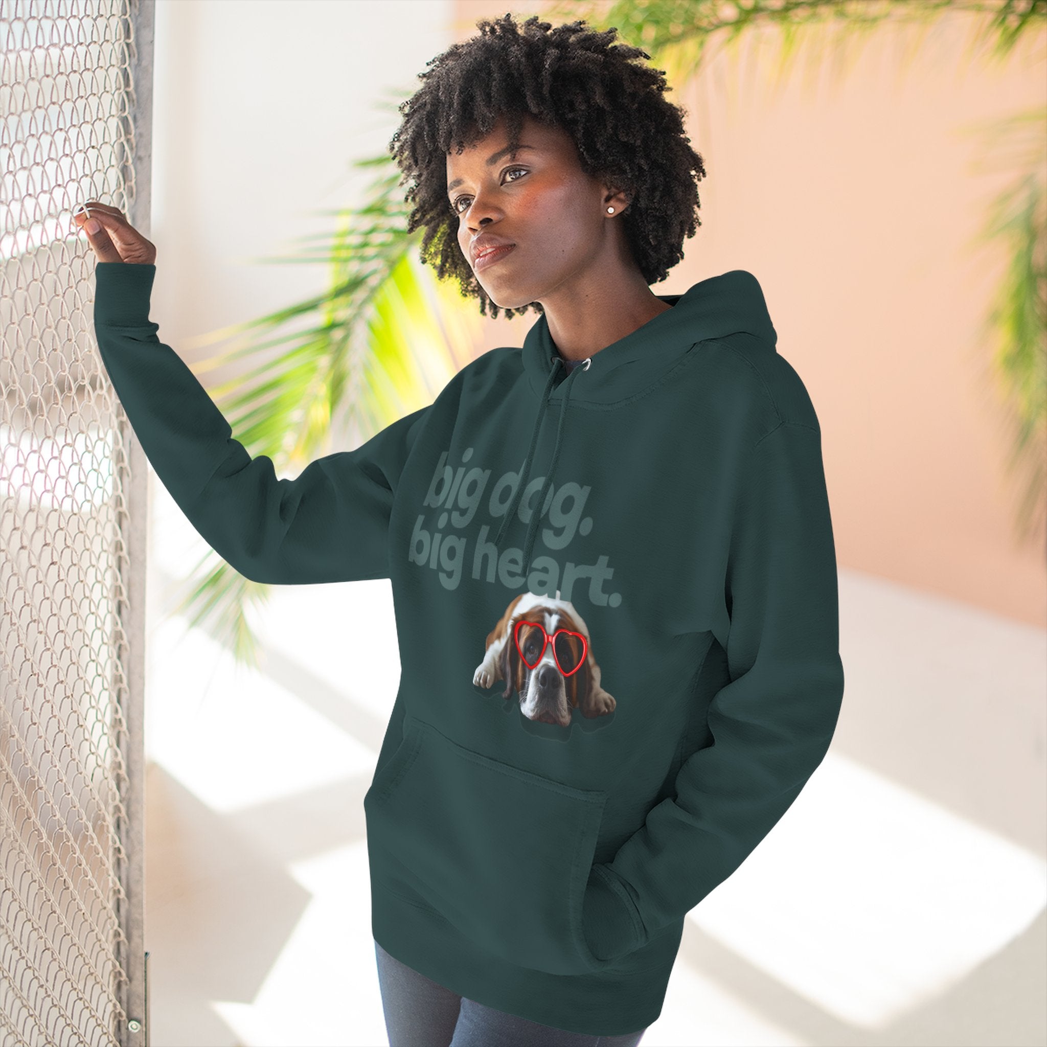 Big Dog, Big Heart-St. Bernard Valentine's Hoodie