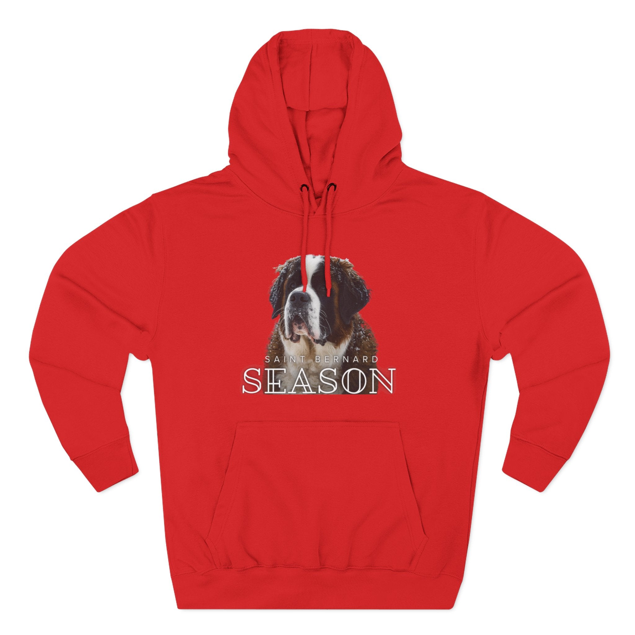 St. Bernard 'Season' Hoodie — Cozy Dog Portrait Fleece Hoodie