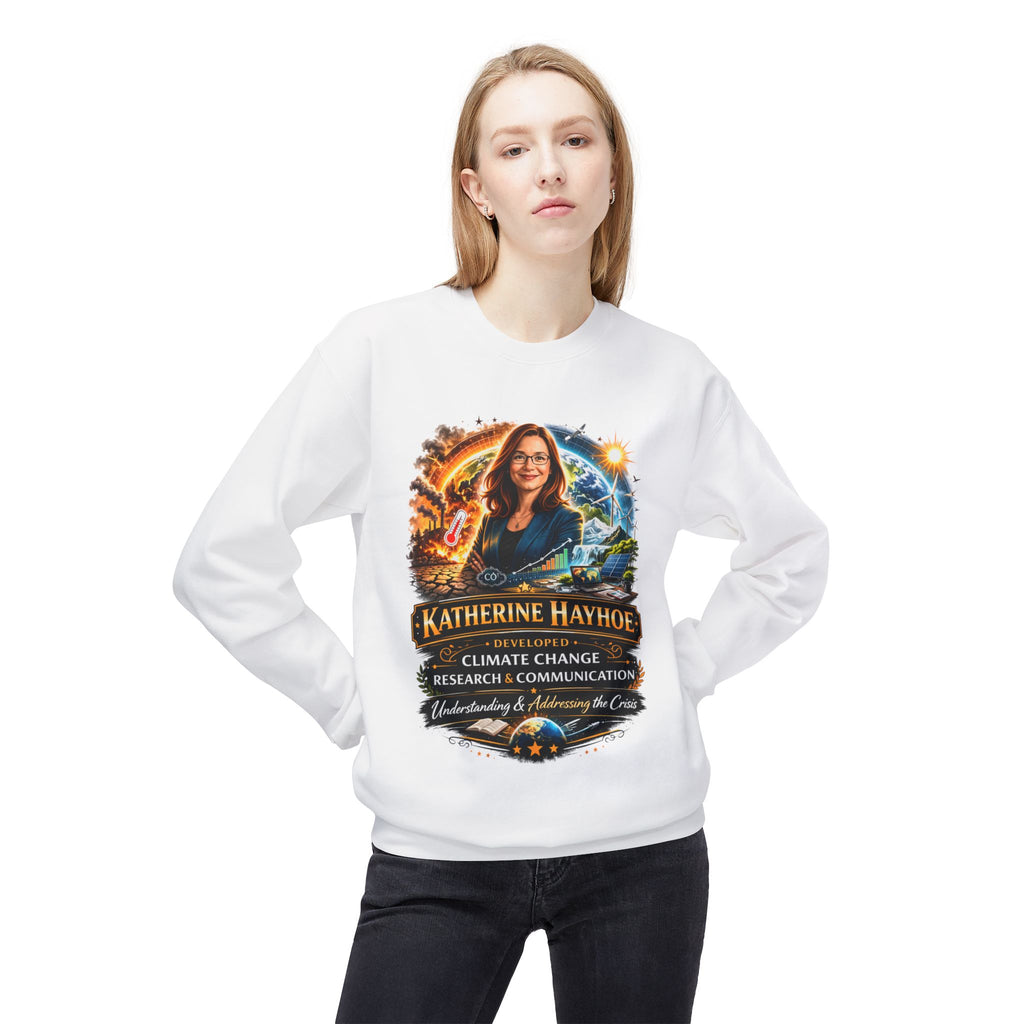 Katherine Hayhoe Climate Scientist Crewneck Sweatshirt Scientist Tribute Pullover