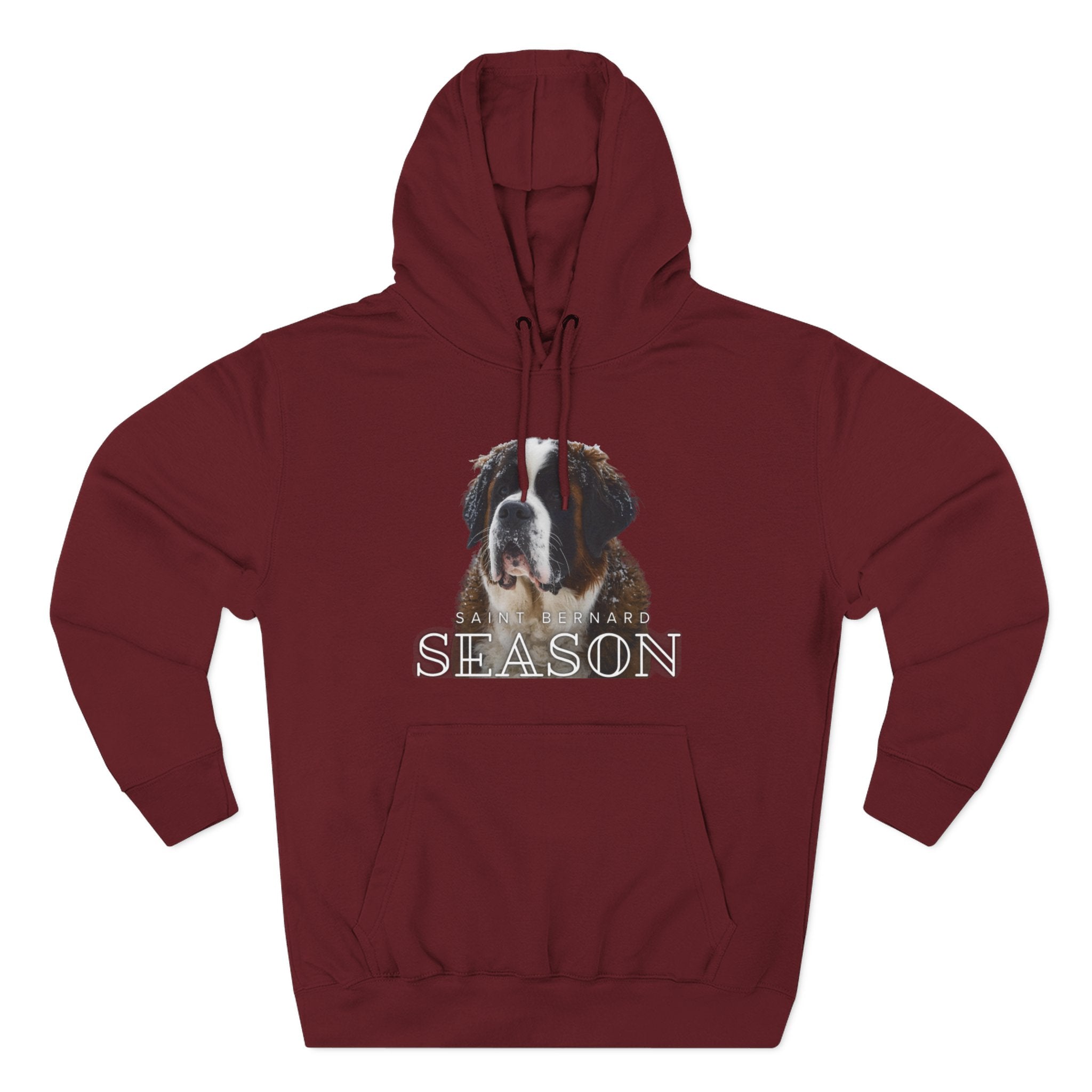 St. Bernard 'Season' Hoodie — Cozy Dog Portrait Fleece Hoodie