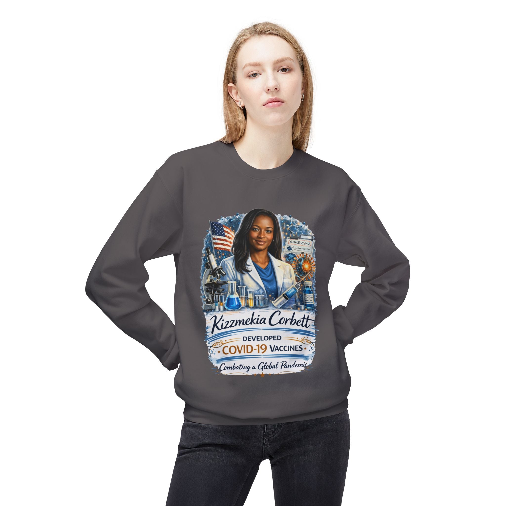 Kizzmekia Corbett Immunologist Tribute Crewneck Sweatshirt