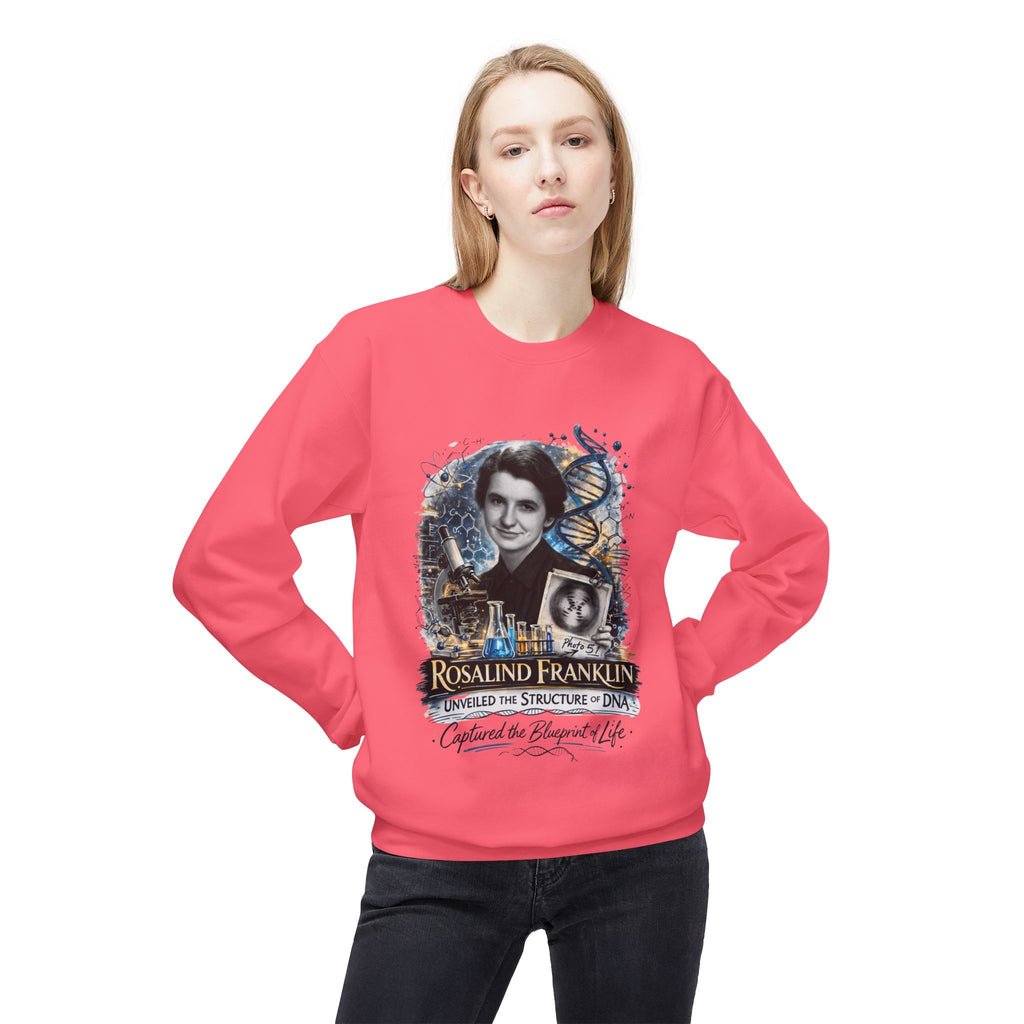 Rosalind Franklin Chemist Crewneck Sweatshirt Scientist Tribute Pullover