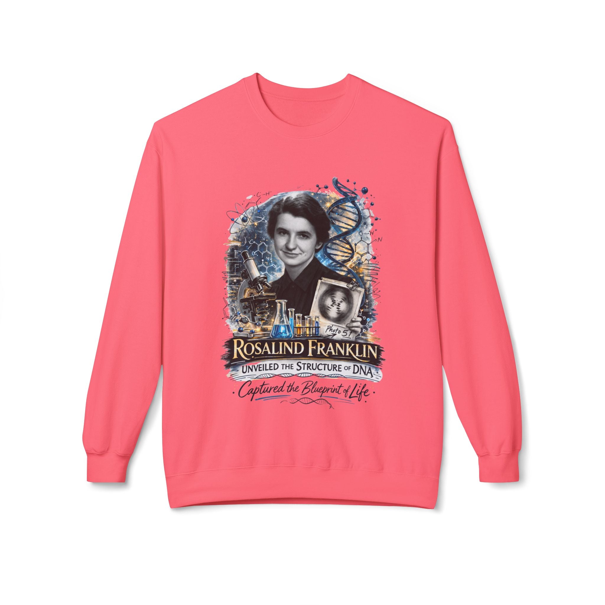 Rosalind Franklin Chemist Crewneck Sweatshirt Scientist Tribute Pullover