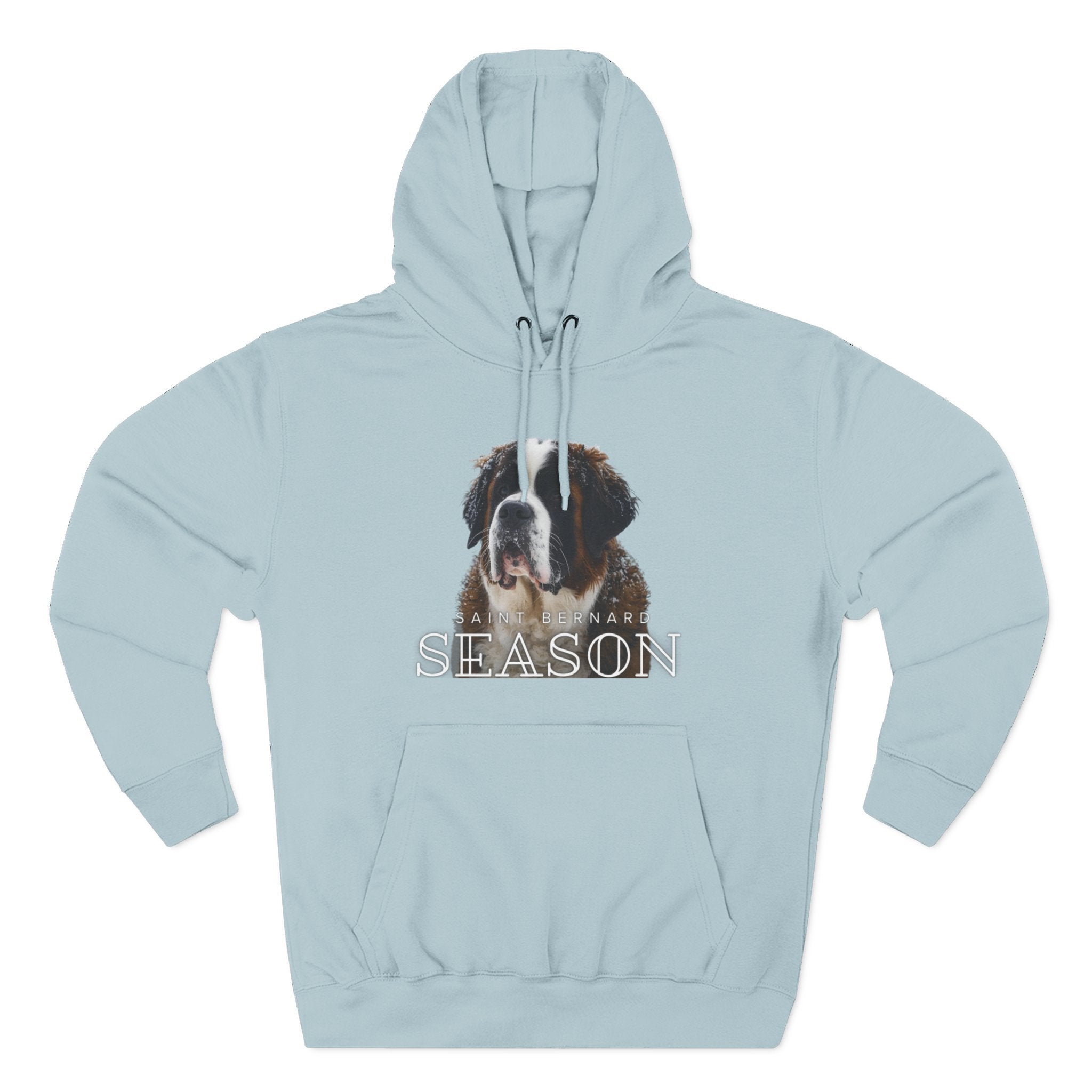 St. Bernard 'Season' Hoodie — Cozy Dog Portrait Fleece Hoodie