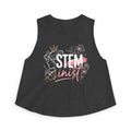 STEMinist Crown Women's Crop Top Feminist Science Graphic Tank for Girls, Engineers & STEM Students